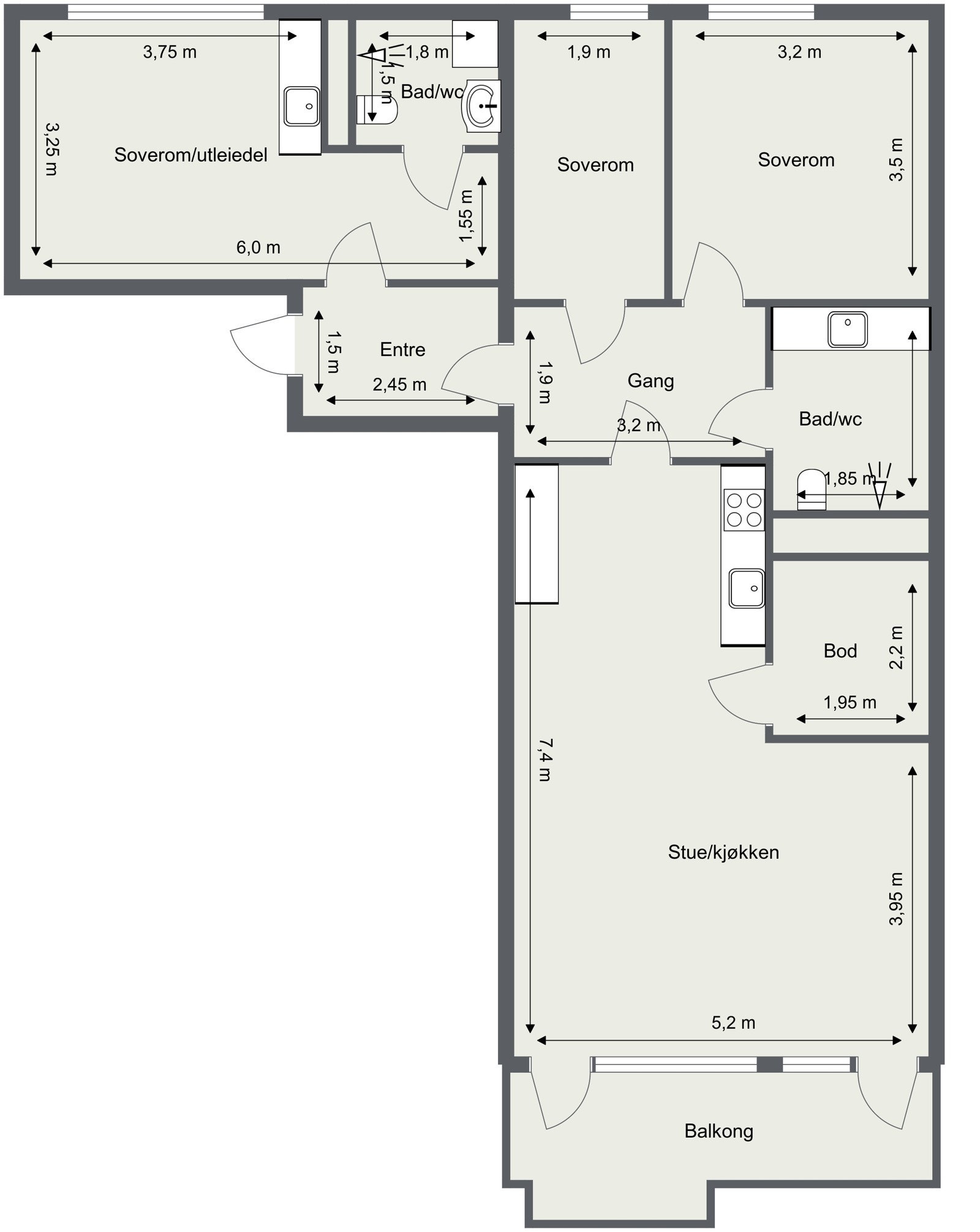 Plantegning Galleribilde