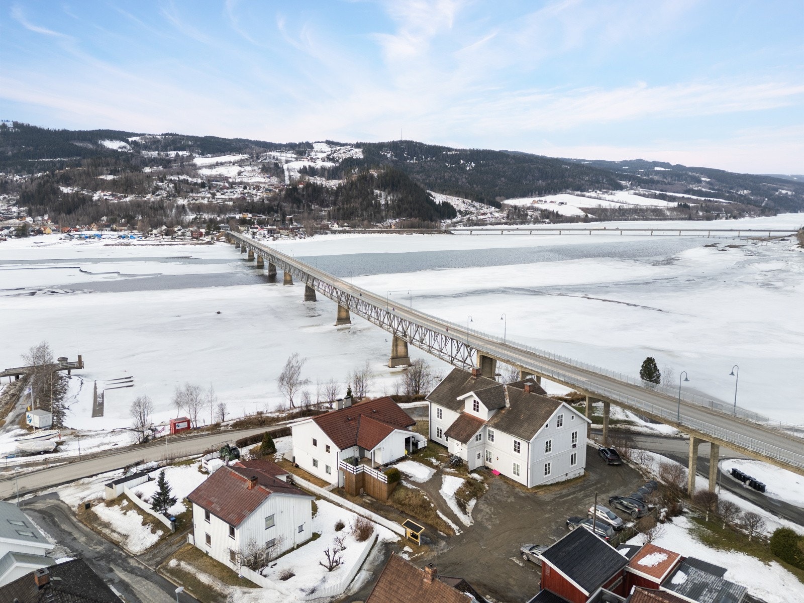 Dronebilde fra vinterstid. Galleribilde