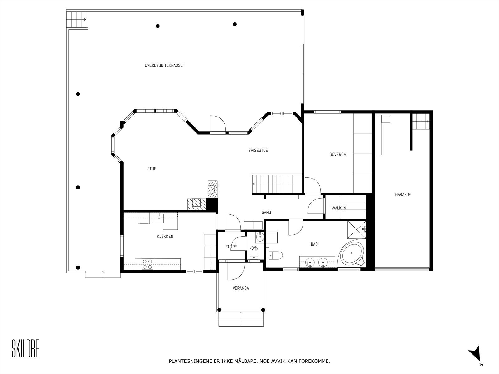 Planskisse hovedetasje. Galleribilde