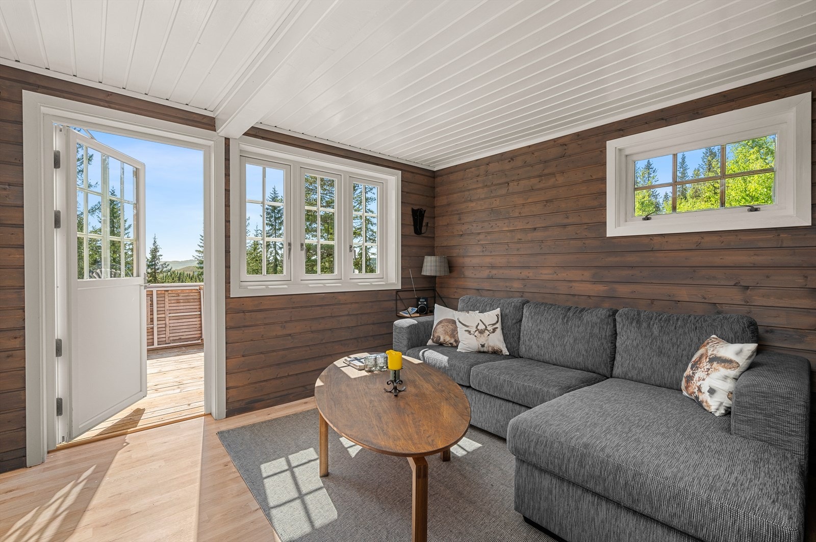Annekset er satt opp i nyere tid og fremstår av god standard. Her får du en åpen stue/kjøkkenløsning på gode 30,5 m². Galleribilde