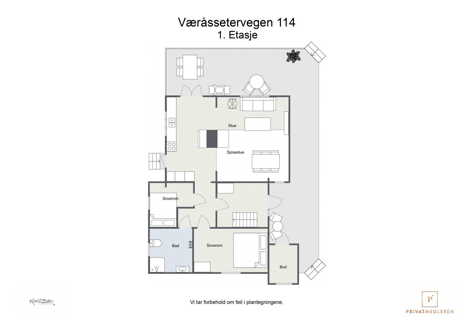 Plantegning 1. etasje Galleribilde