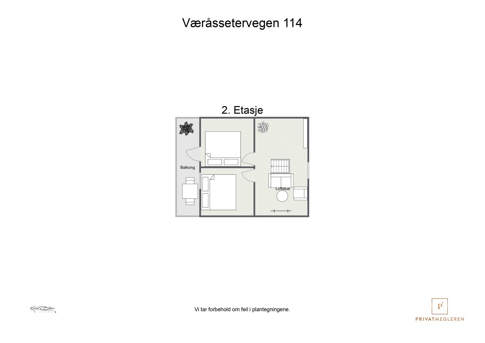 Plantegning loftetasje Galleribilde