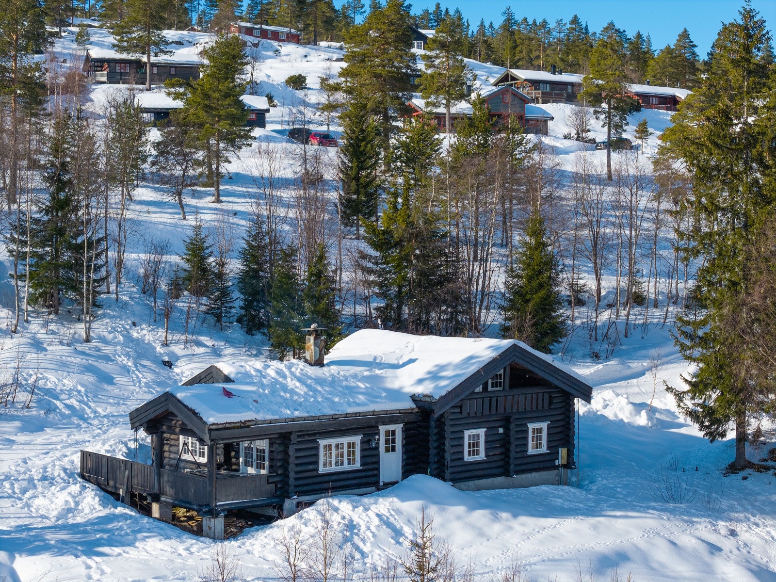 En flott hytte til både sommer og vinter Galleribilde