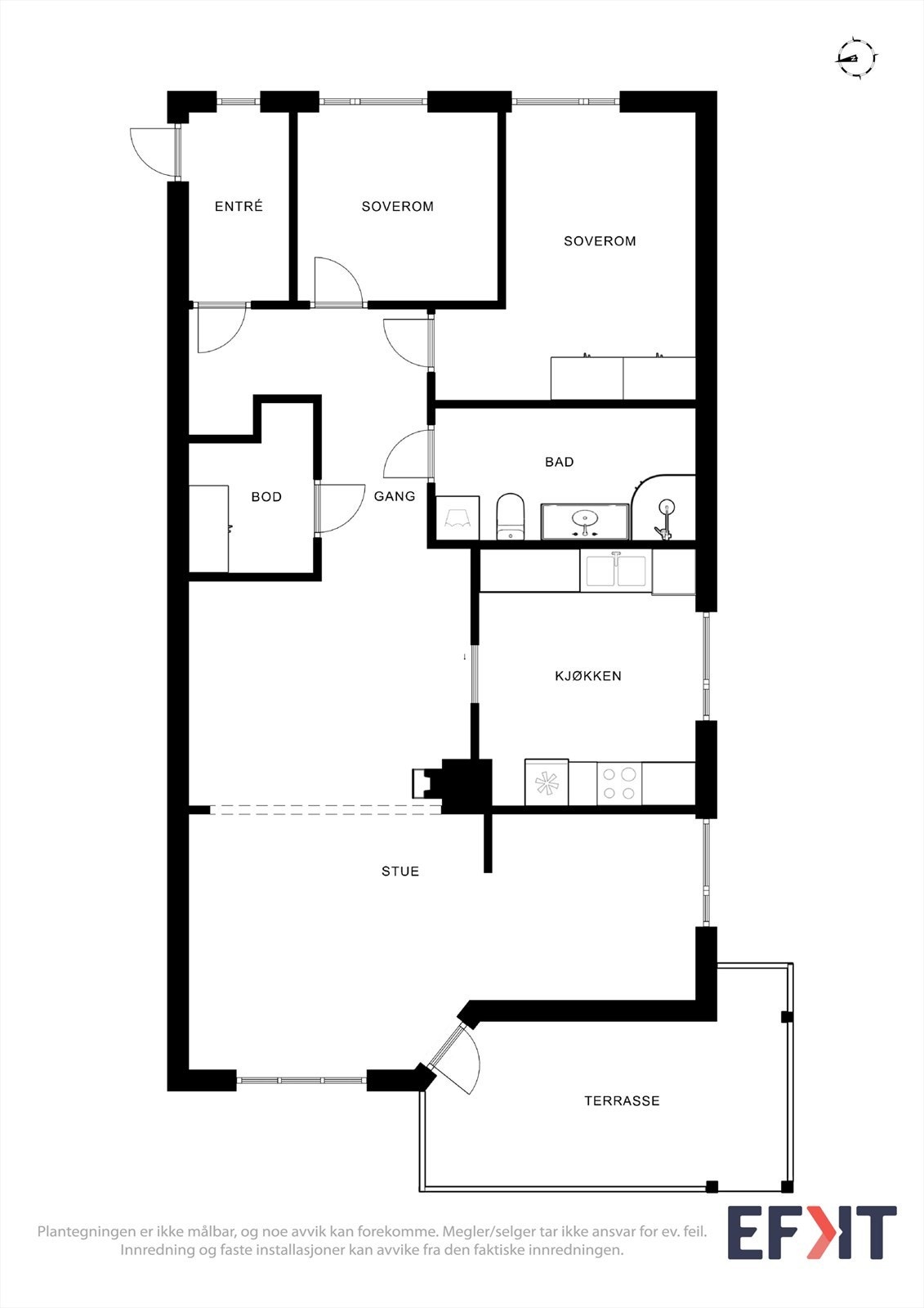 Plantegning - 1. etg. Galleribilde