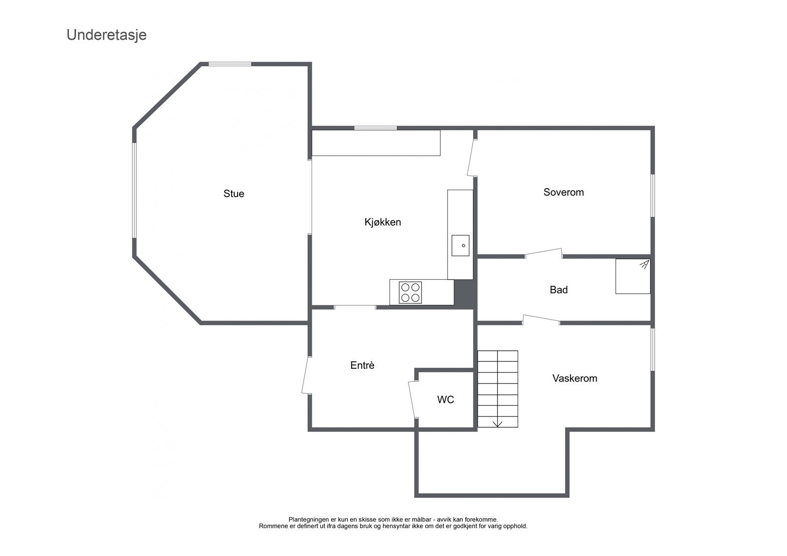 Plantegning for underetasjen Galleribilde
