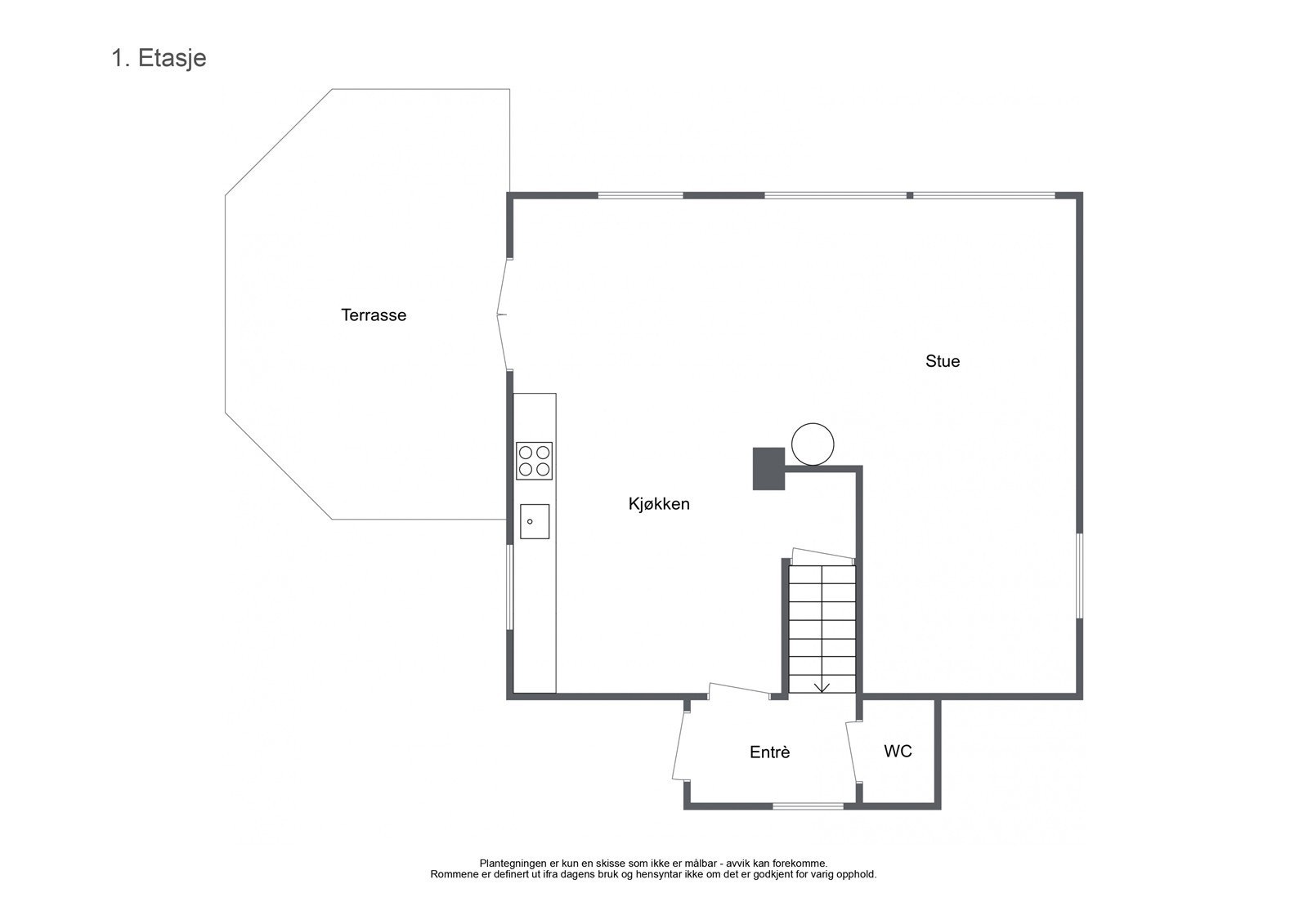 Plantegninger for 1.etasje Galleribilde