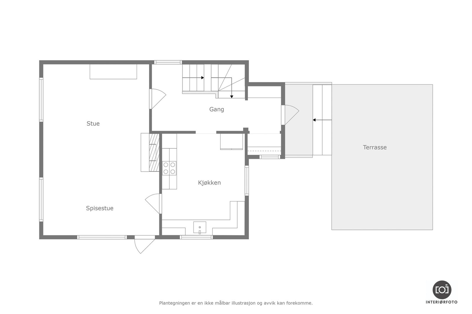 Plantegning 1.etg Galleribilde