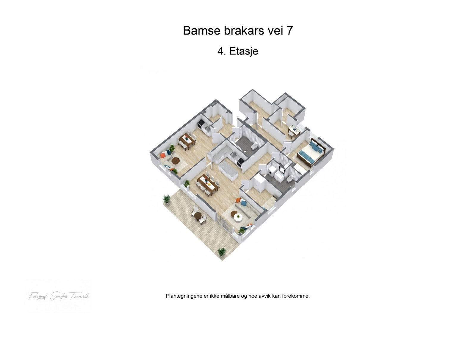 3d-tegning over leiligheten Galleribilde