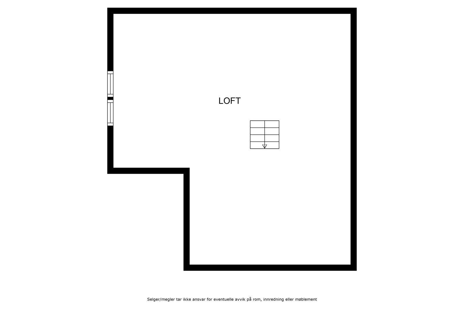 Plantegning loft Galleribilde