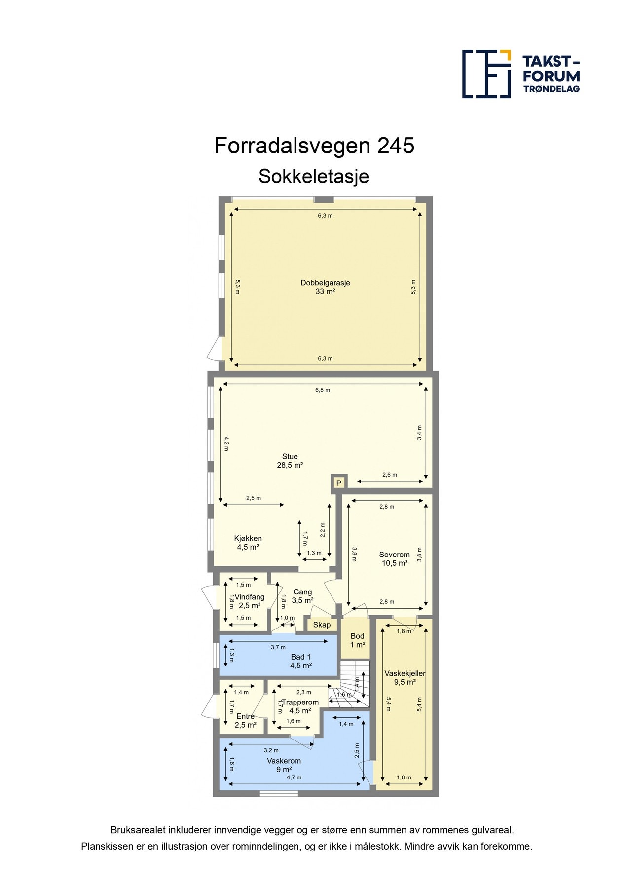 Plantegning sokkeletasje. Galleribilde
