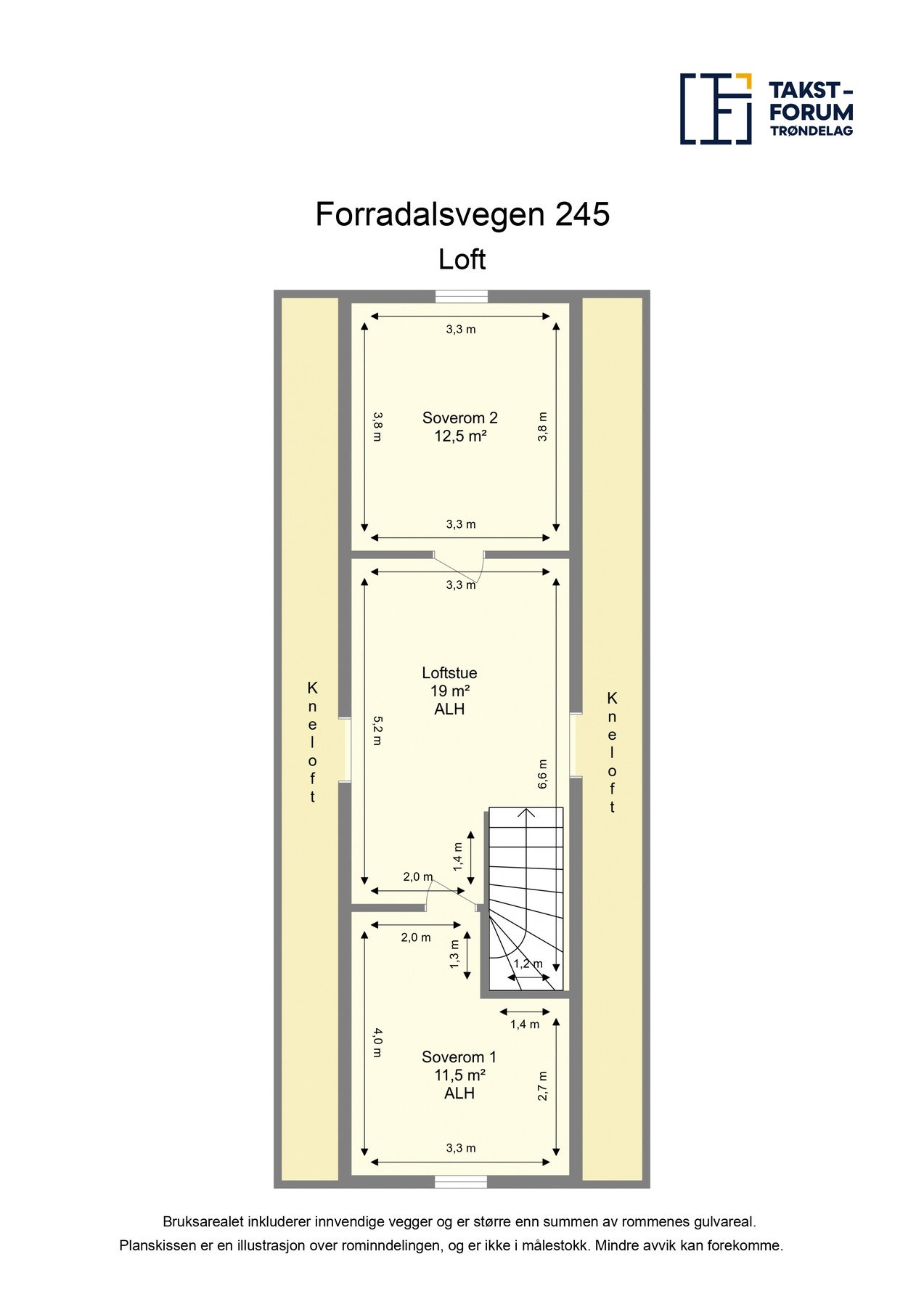 Plantegning loft. Galleribilde