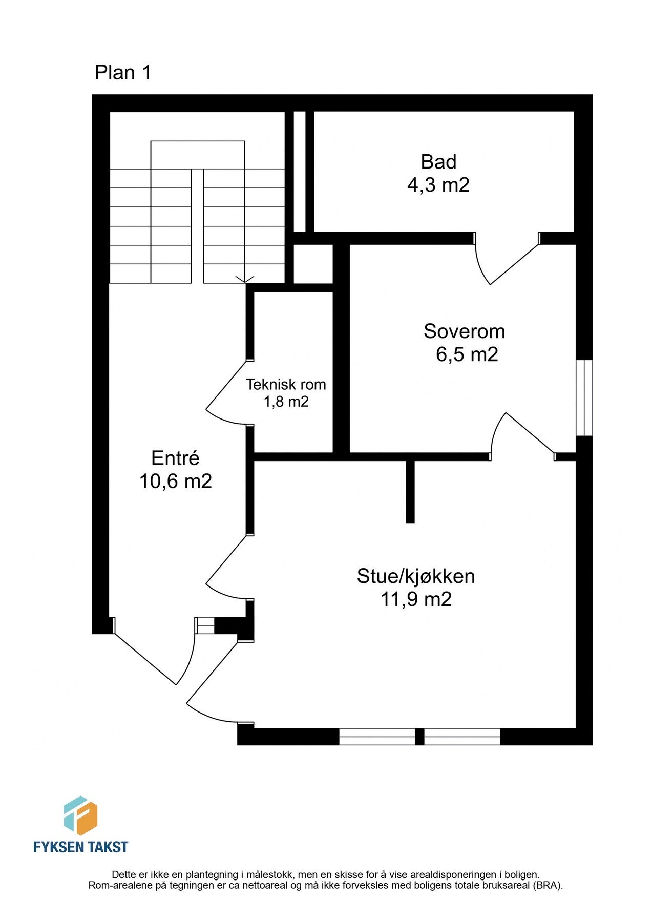 Store deler av 1. etasje består av boligens utleie del. Galleribilde
