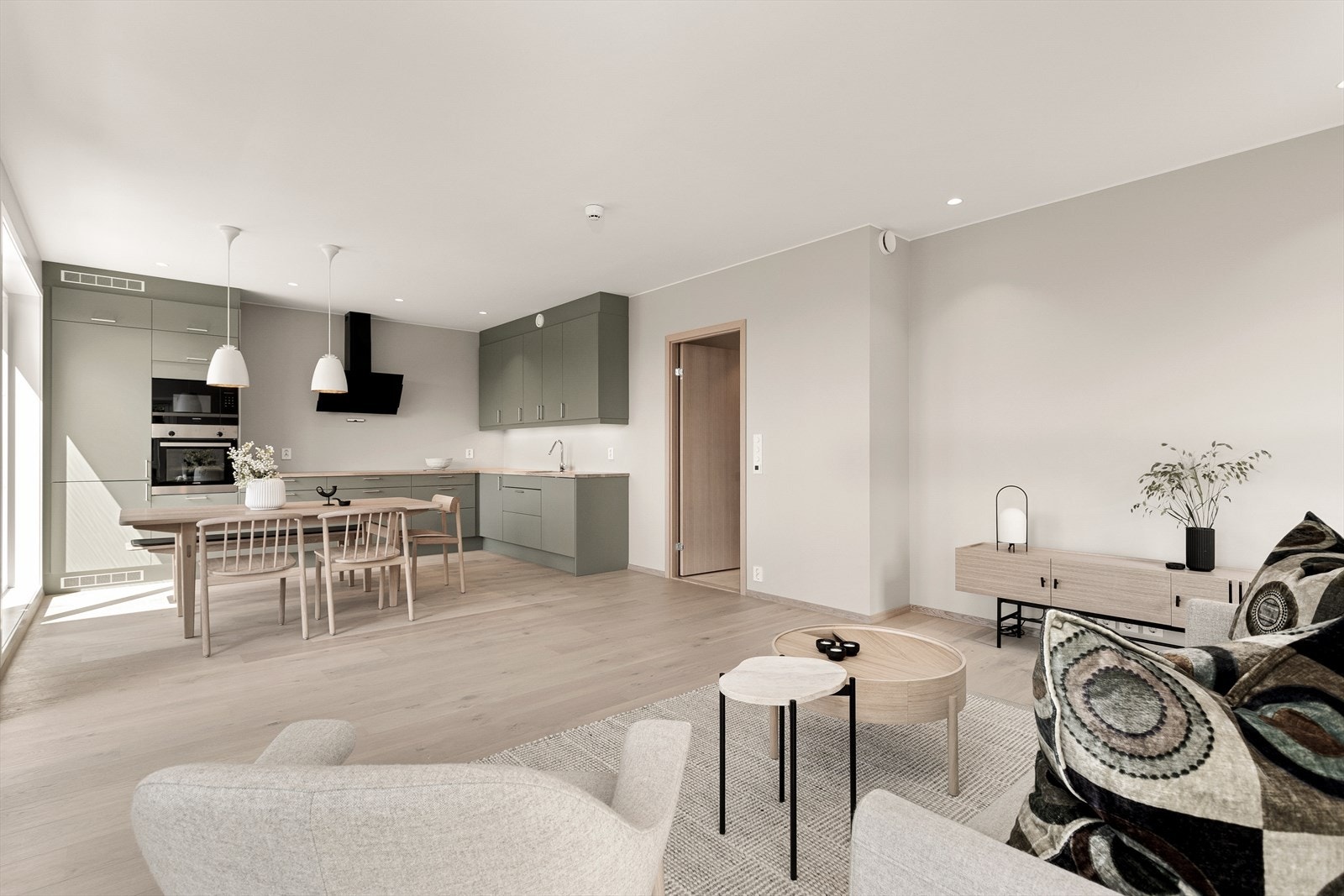 Leiligheten er oppgradert med eksklusiv 1-stavs parkett. Galleribilde