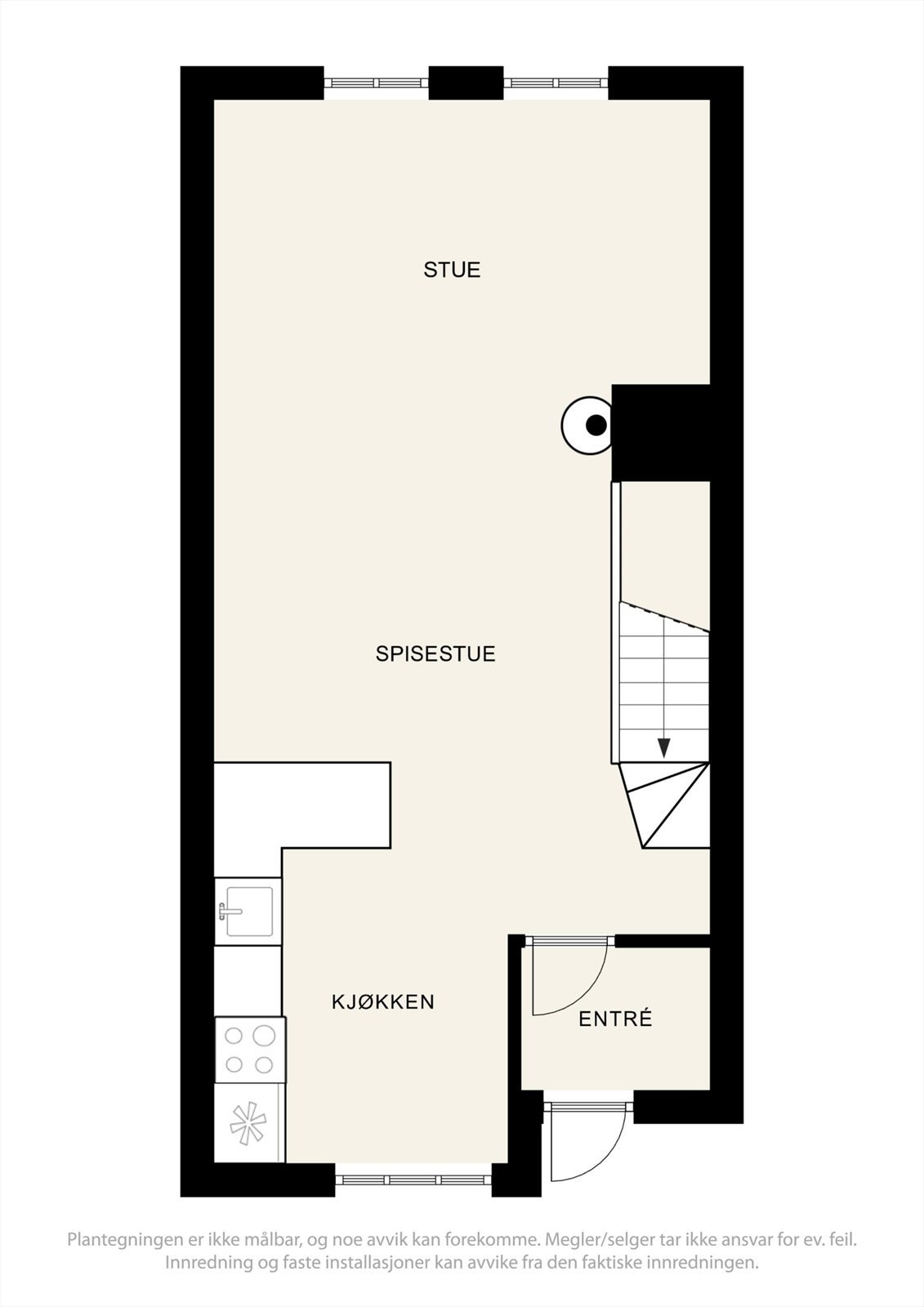 Plantegning 1. etasje Galleribilde