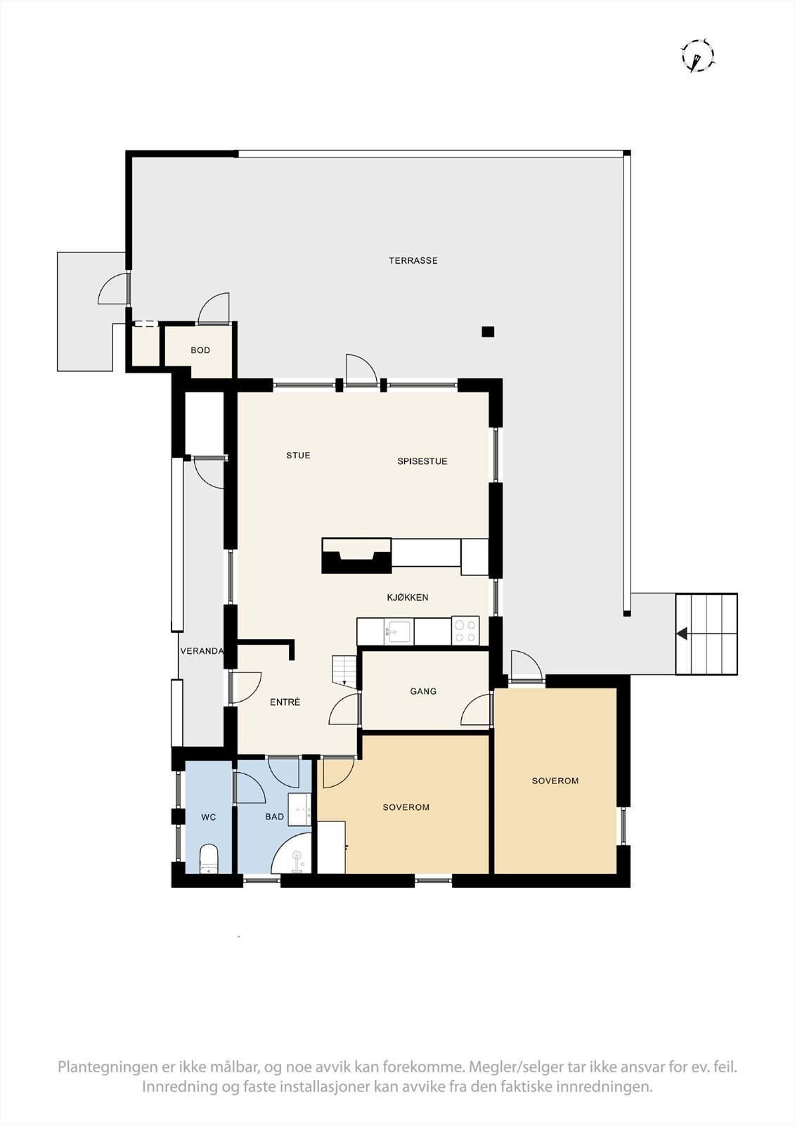Plantegning 1. etasje Galleribilde