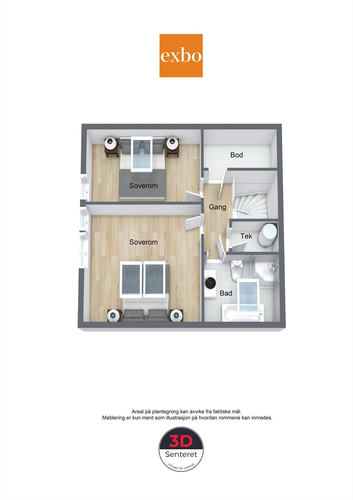 Plantegning loftsetasje. Galleribilde