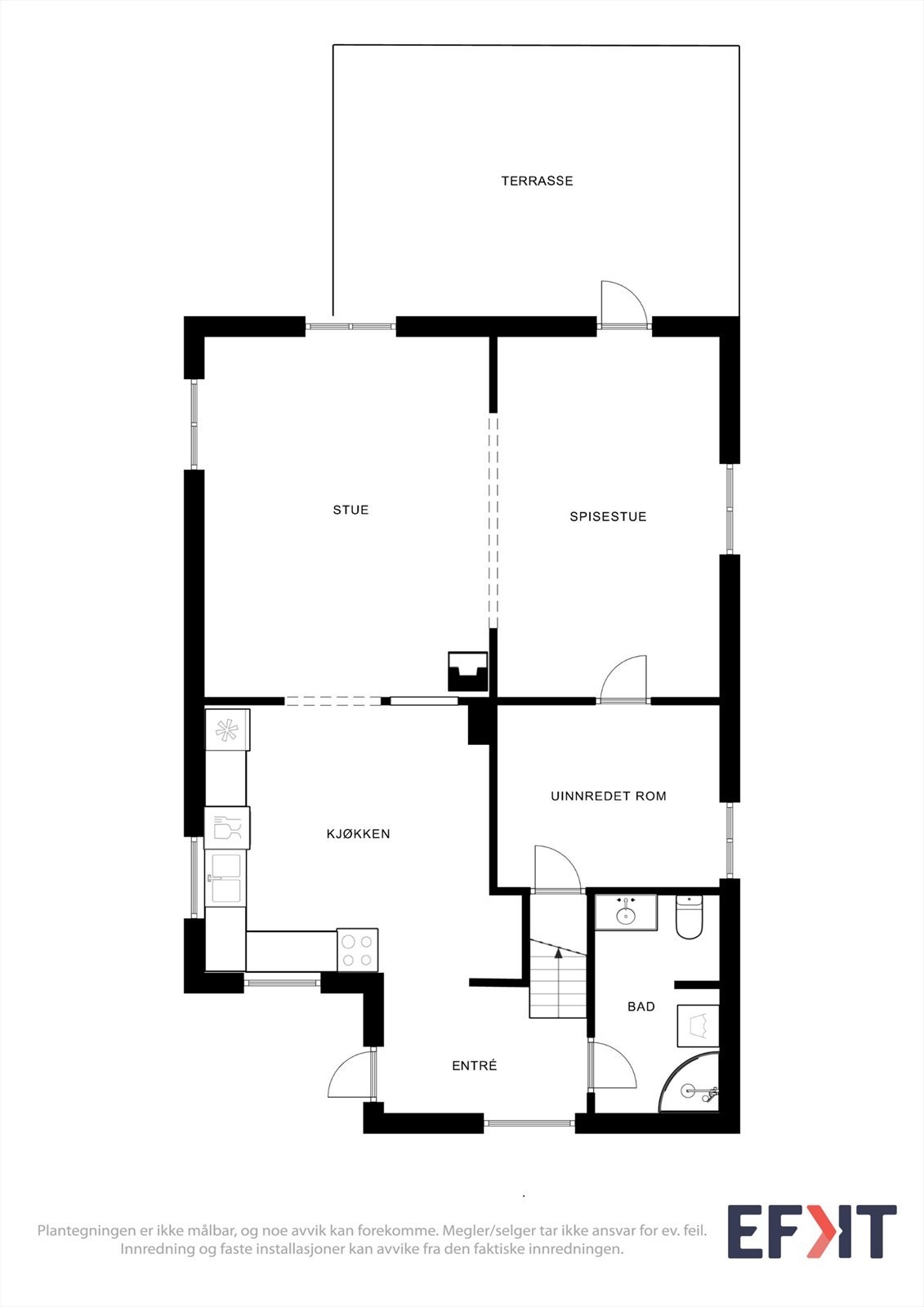 Plantegning 1. etasje Galleribilde