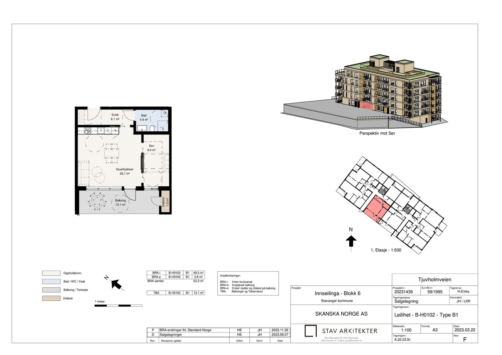 Salgstegning B102 Galleribilde