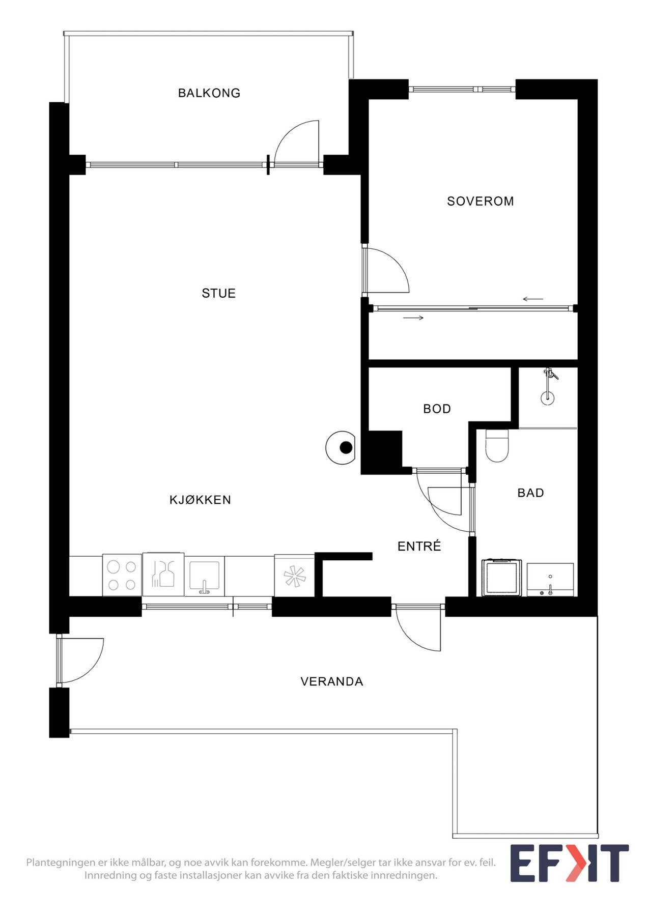 Praktisk planløsning. Galleribilde