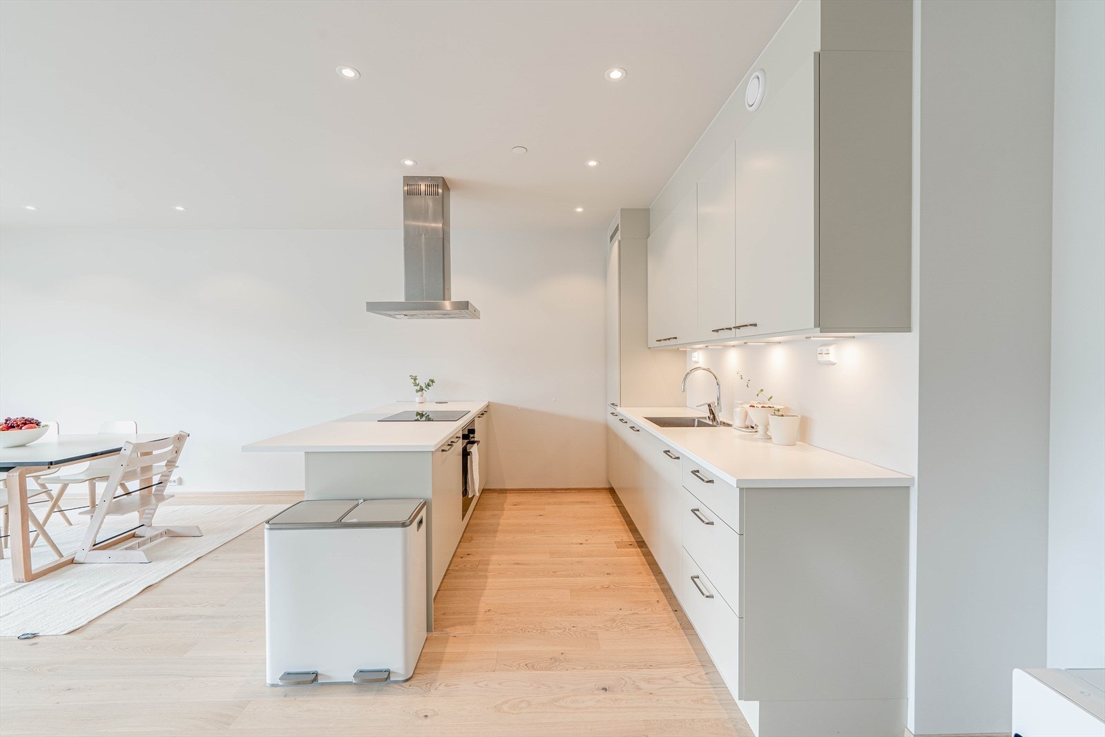 Kjøkkenet er levert av Nova, innredningen heter Tromsdalstiden. Galleribilde