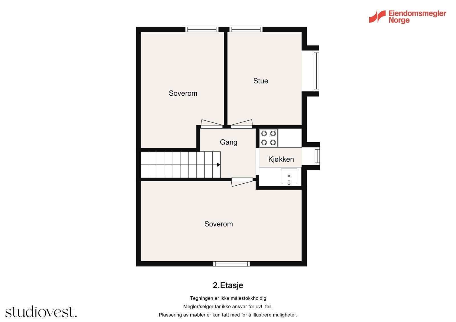 Plantegning andre etasje. Galleribilde