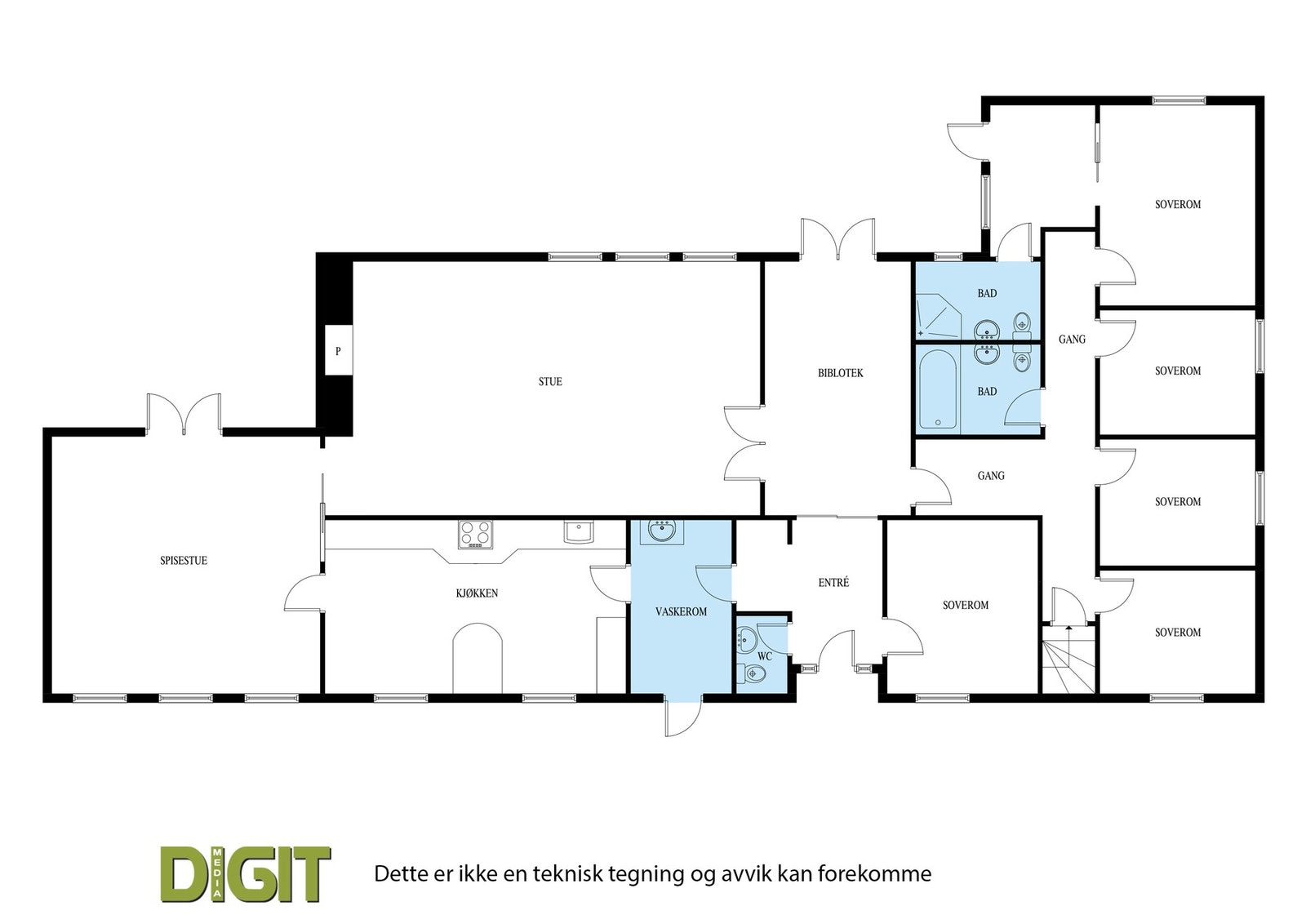 Plantegning 1.etasje Galleribilde