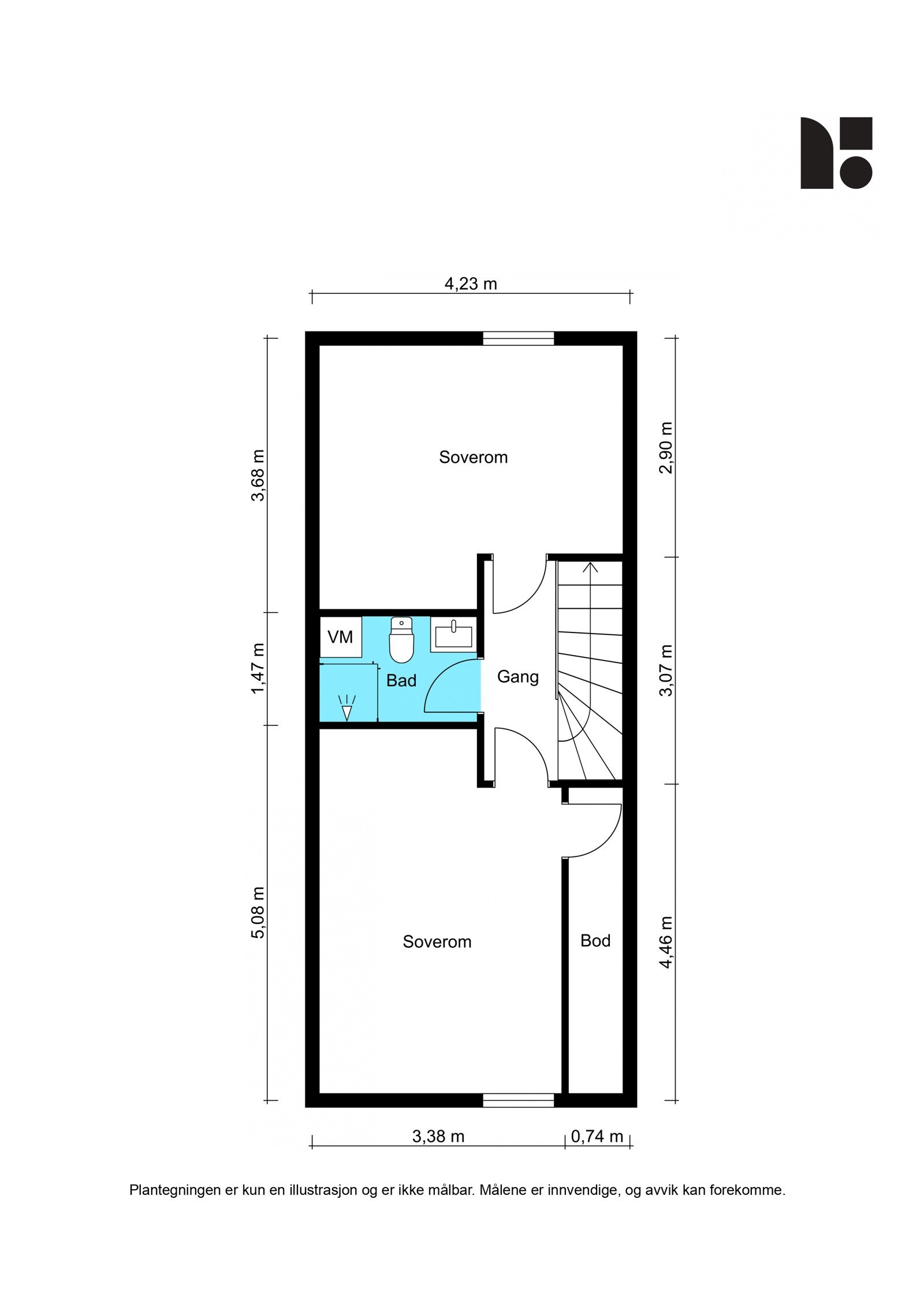Plantegning - 3.etasje/ Loft Galleribilde