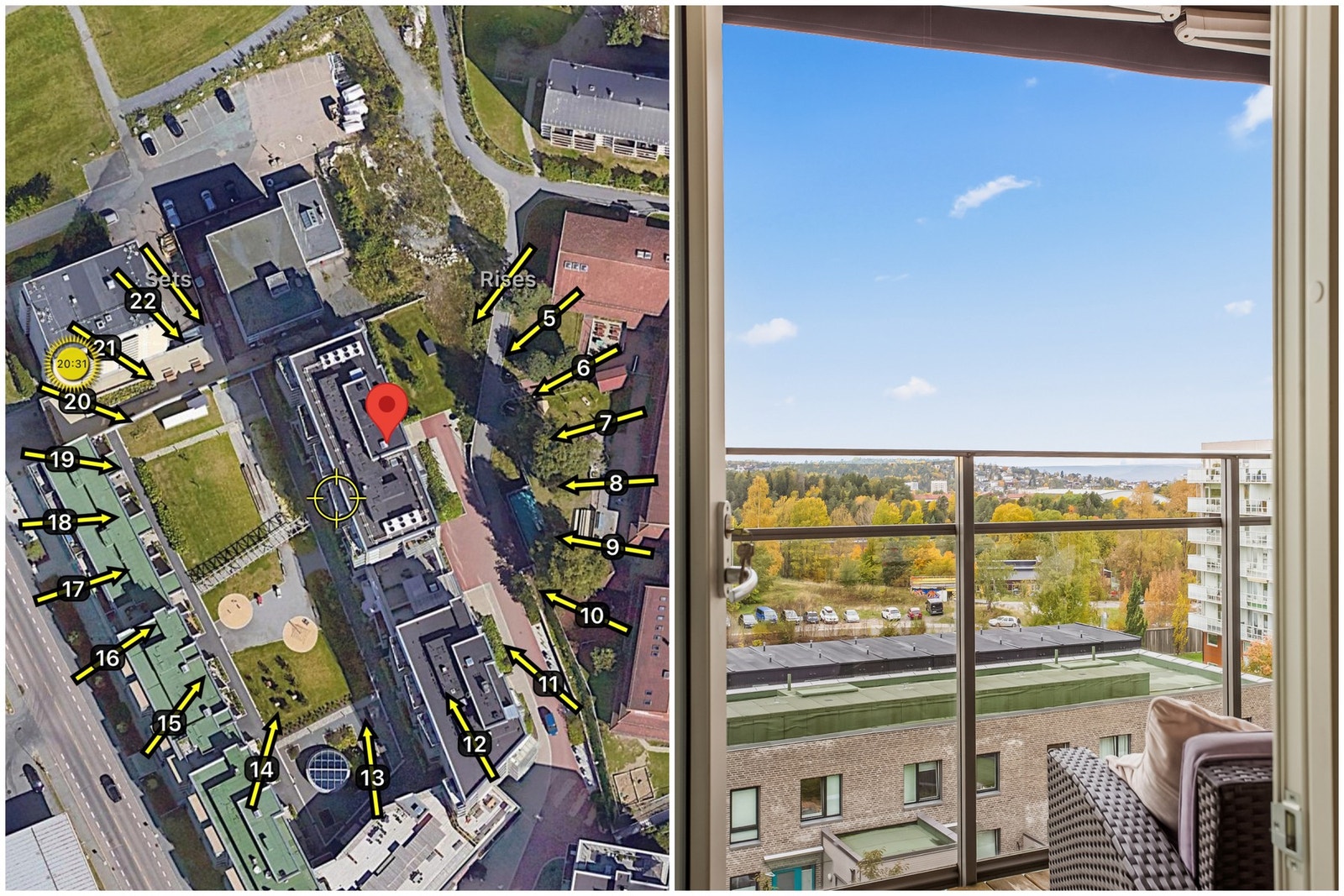 Flott vestvendt utsikt fra balkongen - her kan du nyte solen fra ettermiddag til kveld. Galleribilde