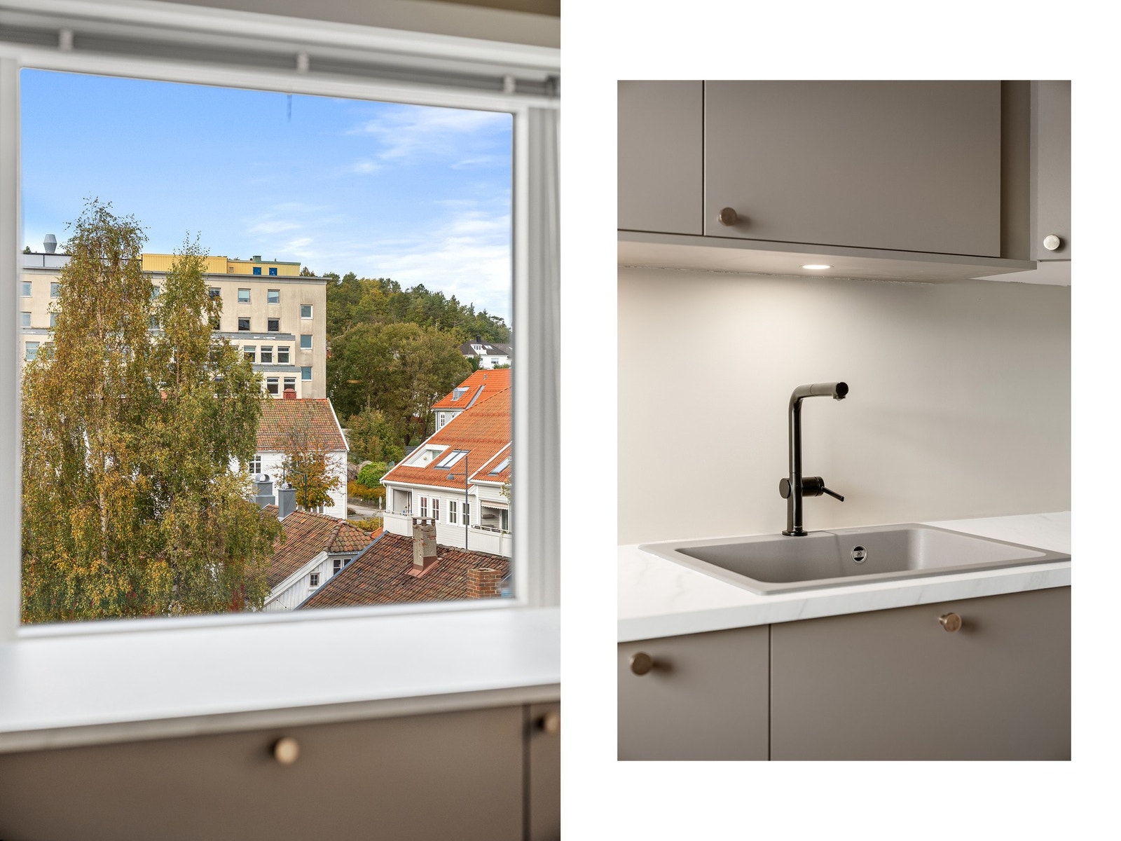 - Hyggelig utsikt fra kjøkkenvinduet | Her kan utsikt nytes mens matlagingen pågår - Galleribilde