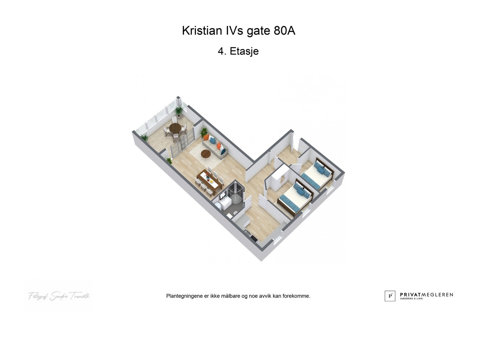 - 3D plantegning (ikke målbart) - Galleribilde