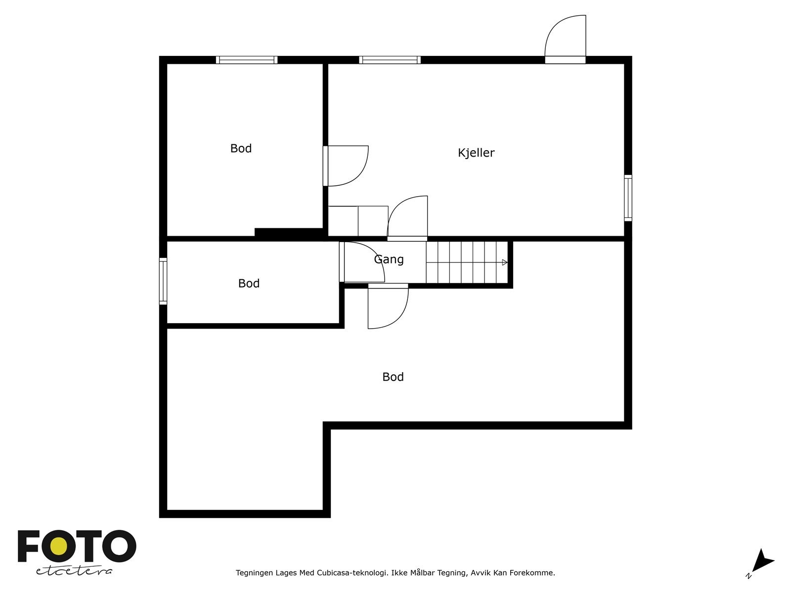 Veiledende planskisse kjeller. Ikke målbar Galleribilde
