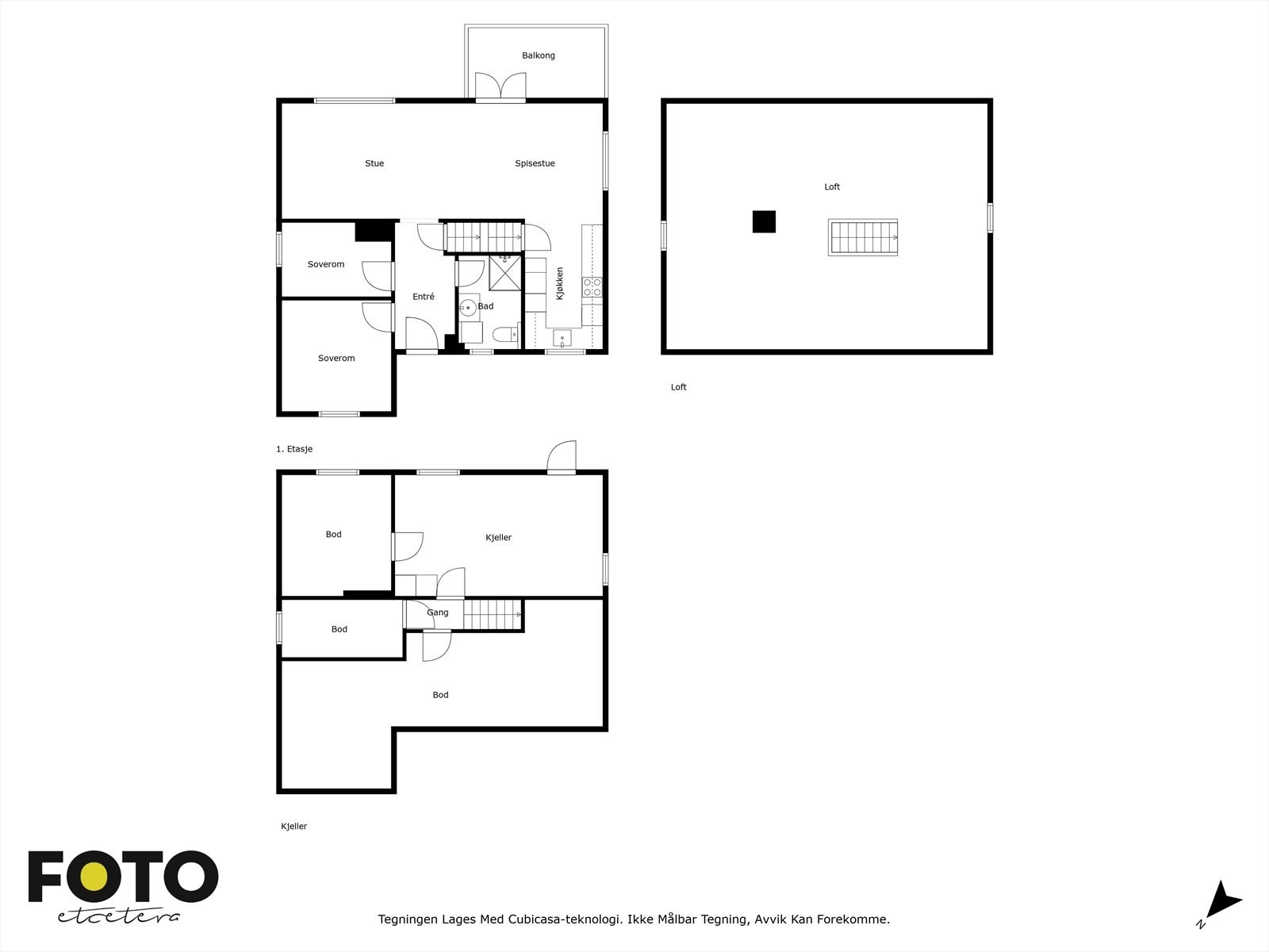 Veiledende planskisse alle etasjer. Ikke målbar Galleribilde