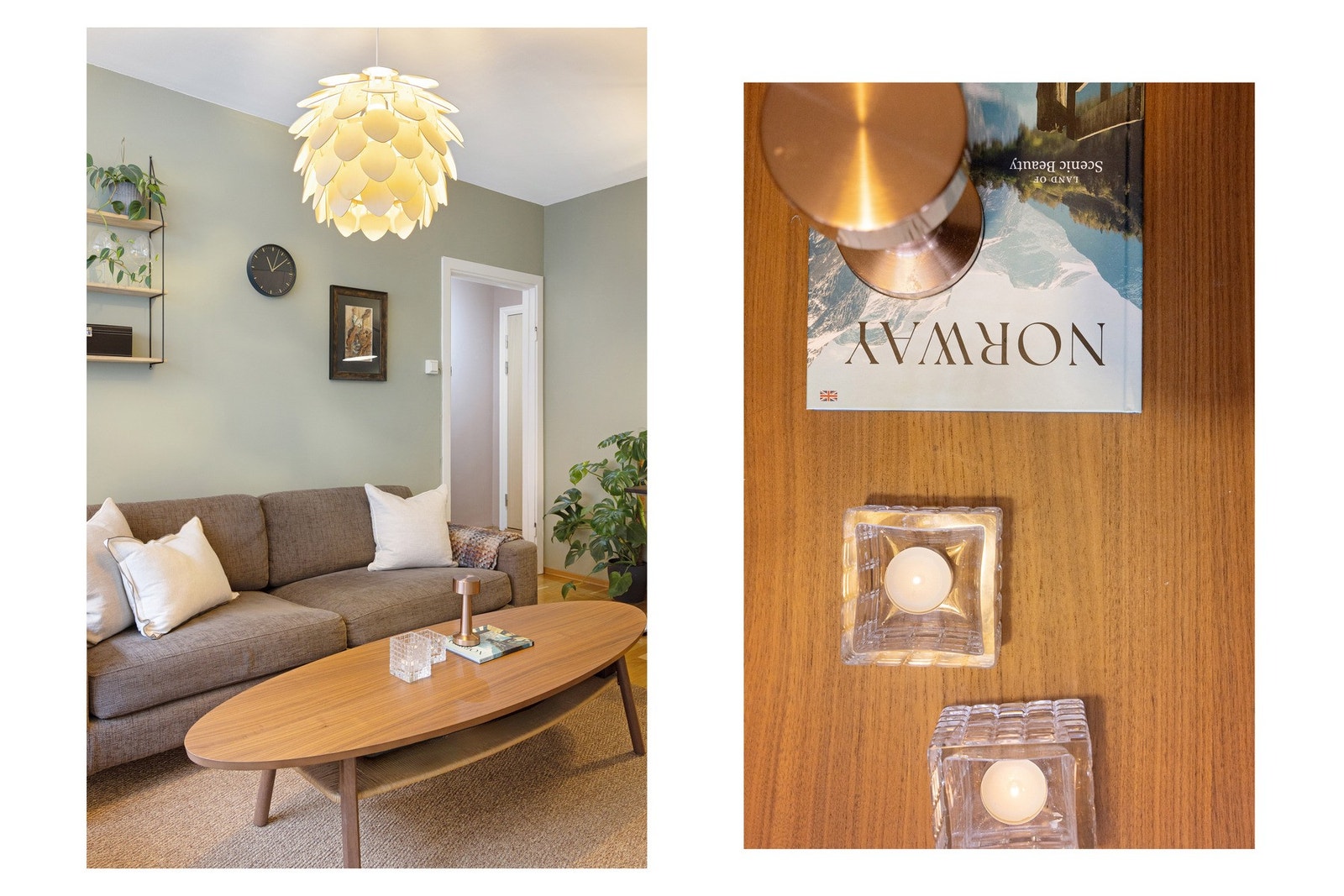 Overflater med malte vegger og parkett i gulvet. Galleribilde