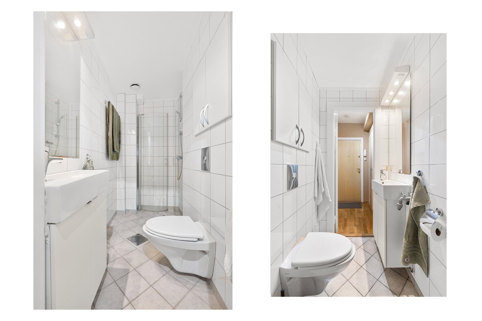 Opplegg for vaskemaskin t.h. for vasken, men også mulighet for å benytte sameiets fellesvaskeri. Selger har vaskemaskin som kan kjøpes etter nærmere avtale. Galleribilde