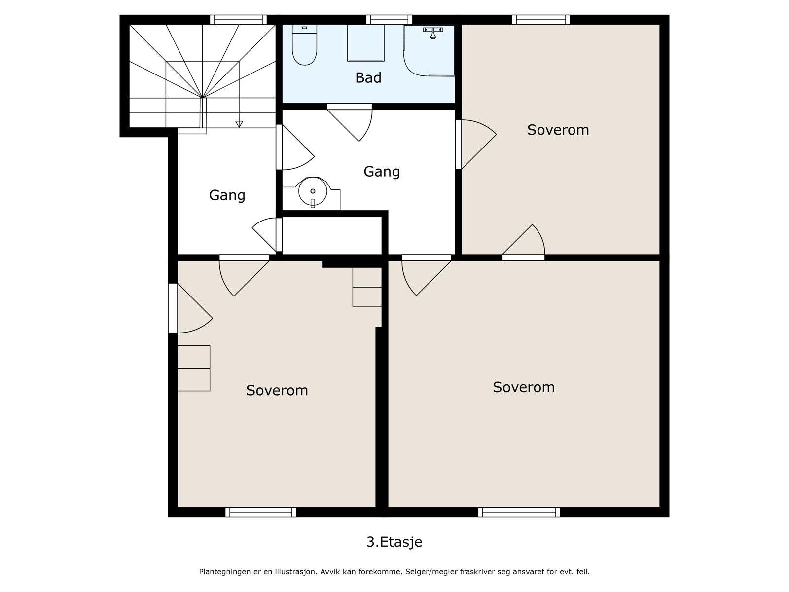 Plantegning i andre etasje Galleribilde