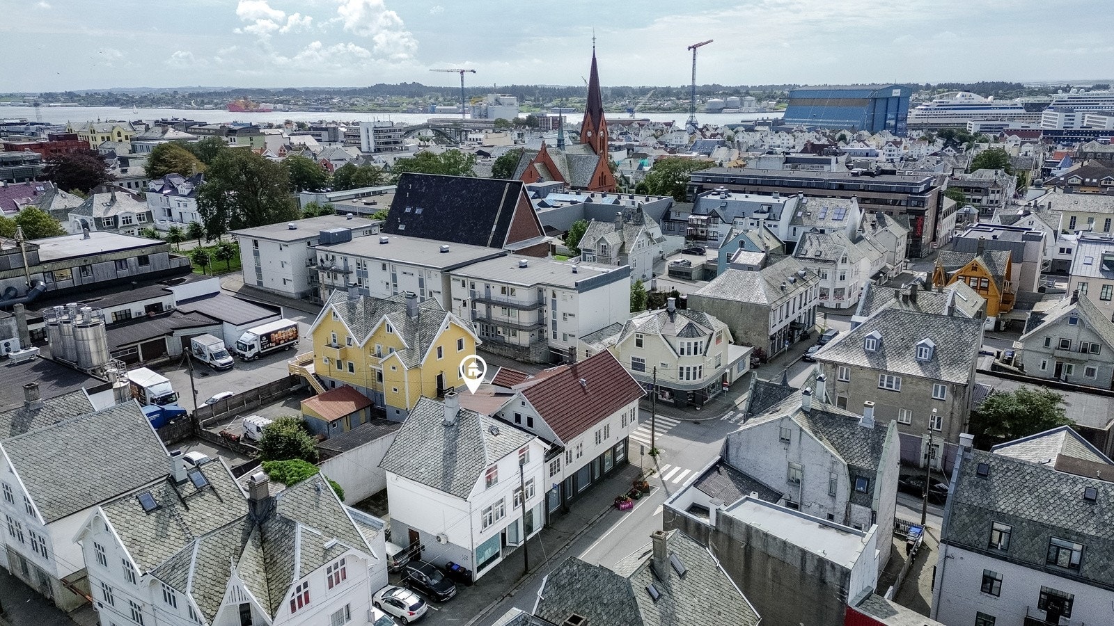 På bare noen få minutter har man spasert ned til sentrumskjernen. Galleribilde