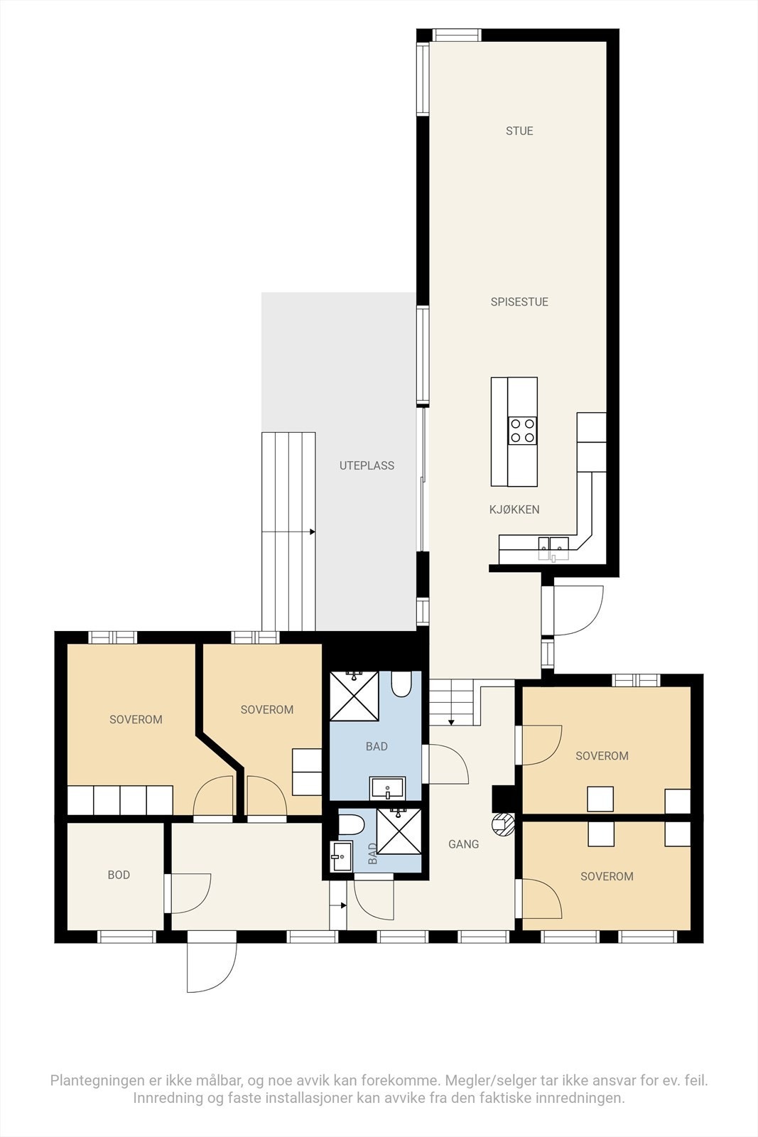Boligen har en god og arealeffektiv planløsning med gjennomtenkte løsninger. Galleribilde
