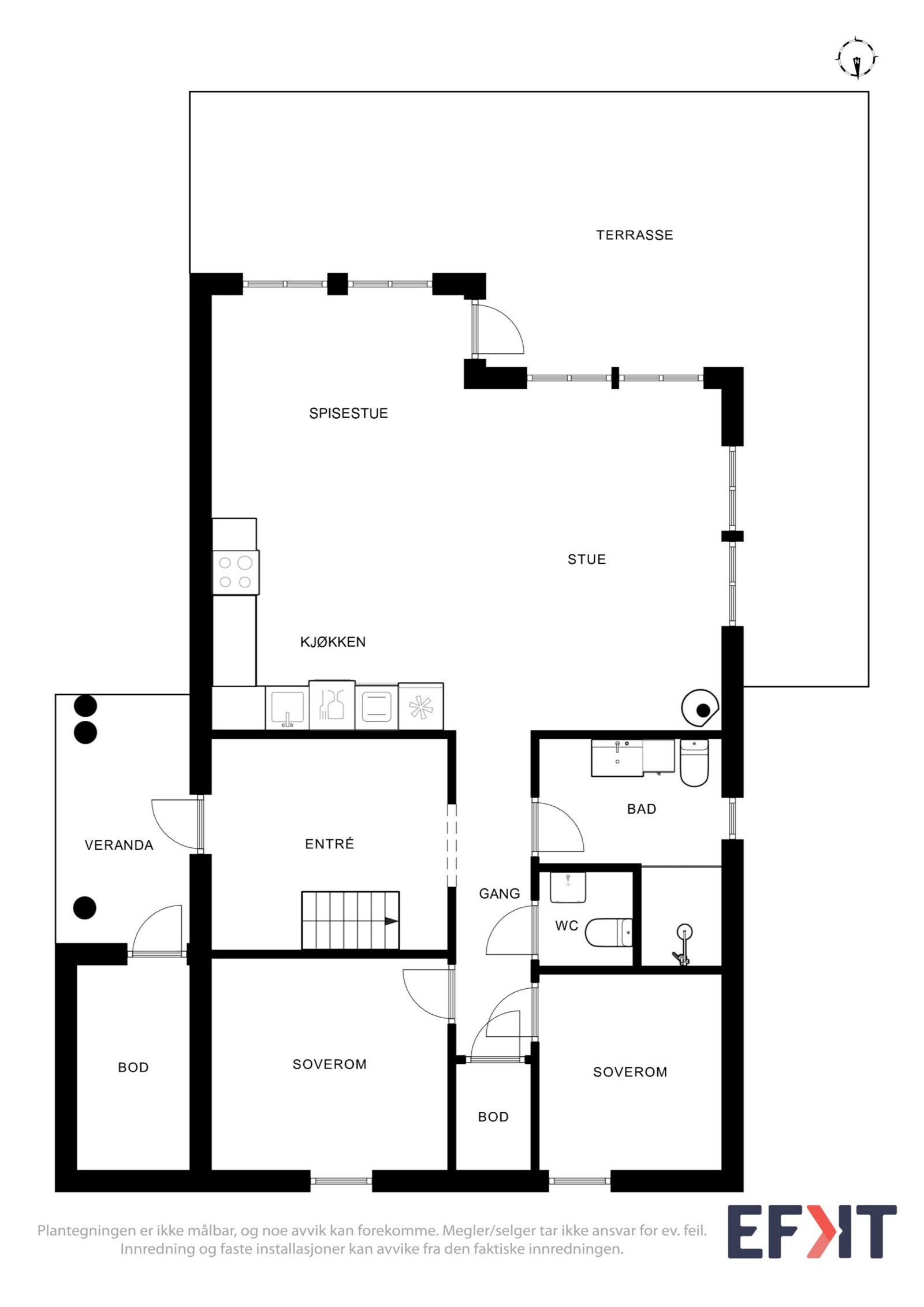 Plantegning for hovedetasjen Galleribilde