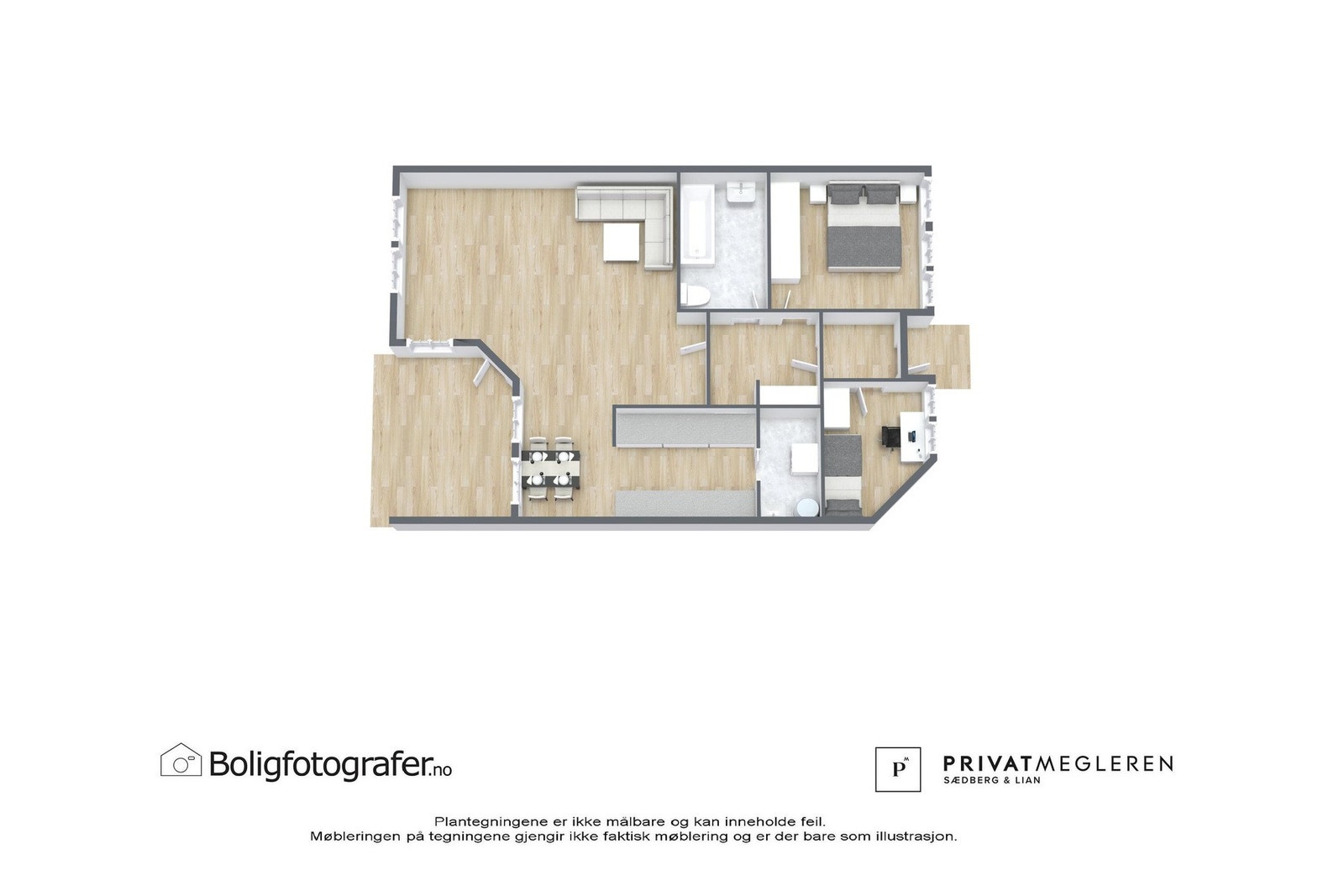 3D plantegning / 3 etasje Galleribilde