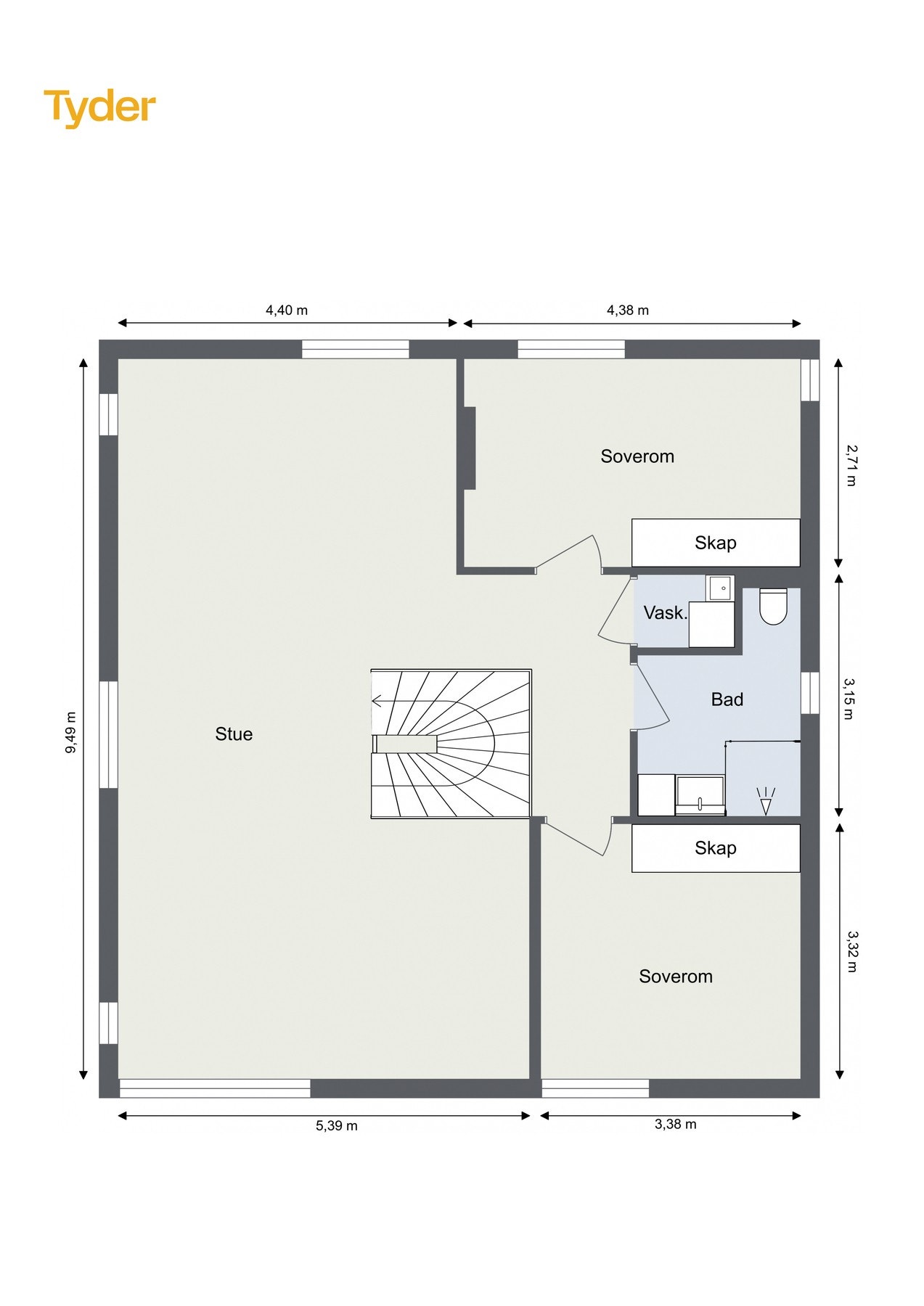 Plantegning 2. etasje. Galleribilde