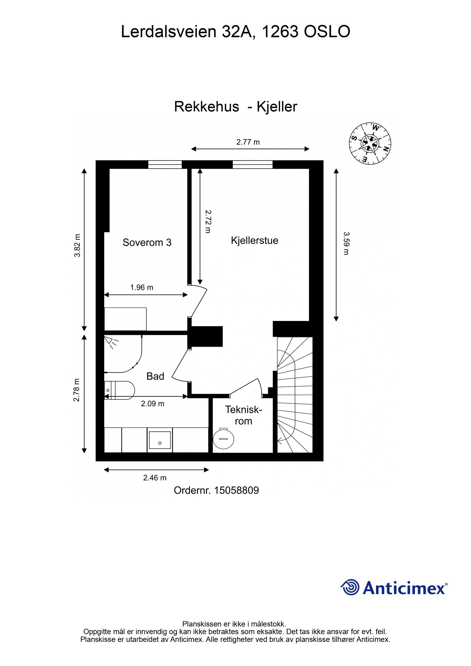 Plantegning underetasje Galleribilde