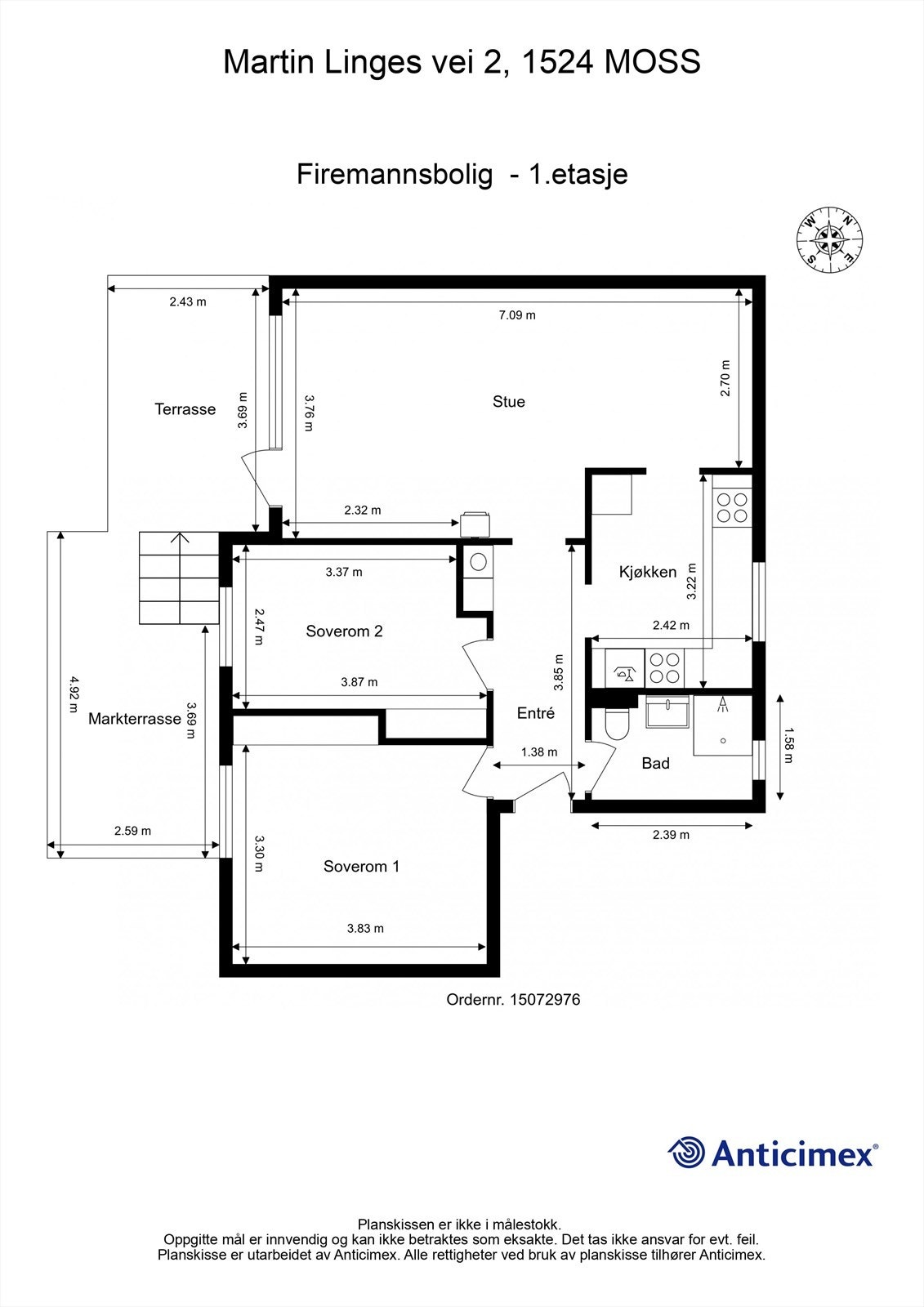 Leiligheten disponerer også loftsbod og to kjellerboder. Galleribilde