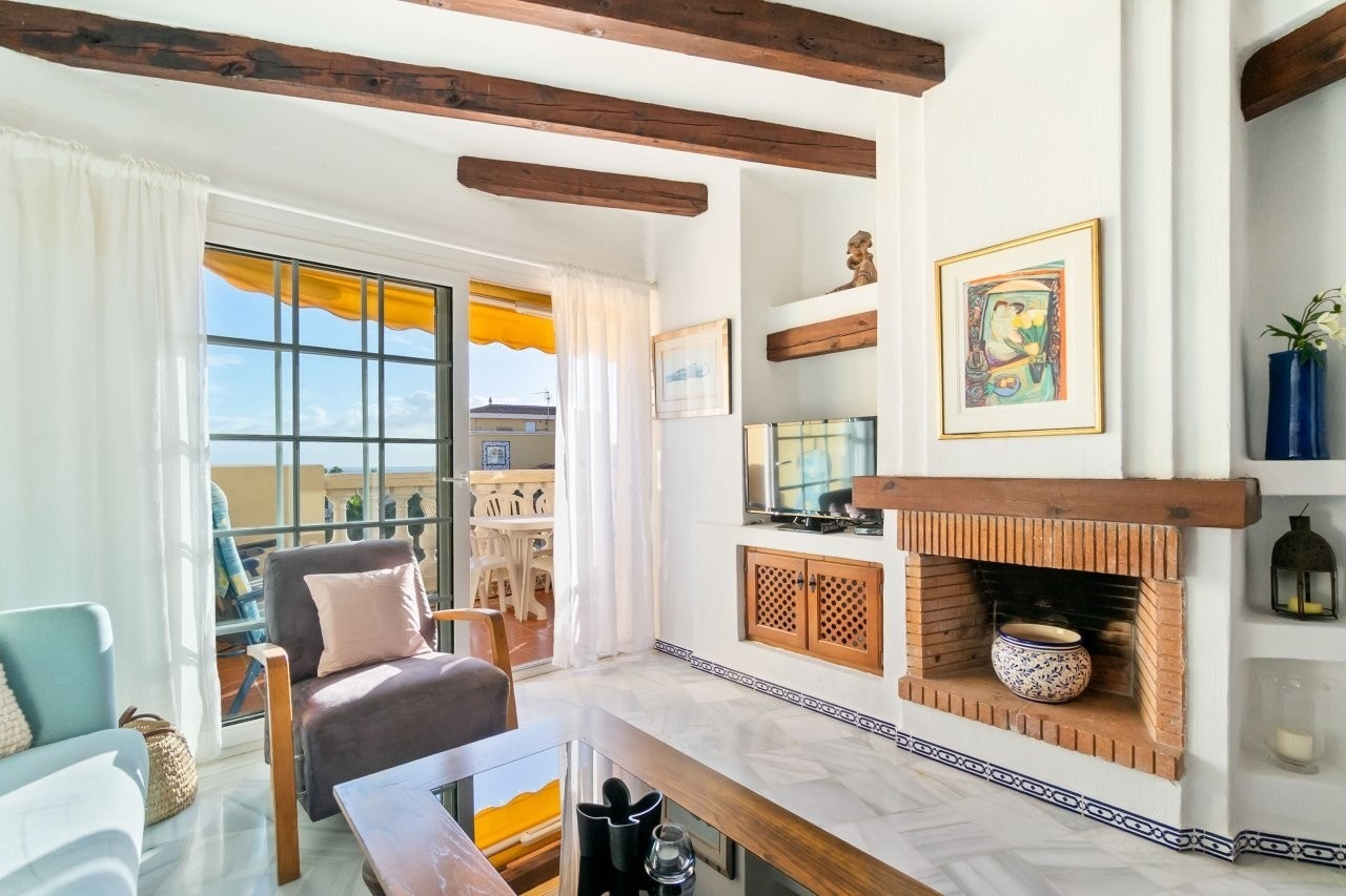 Stue med peis Galleribilde