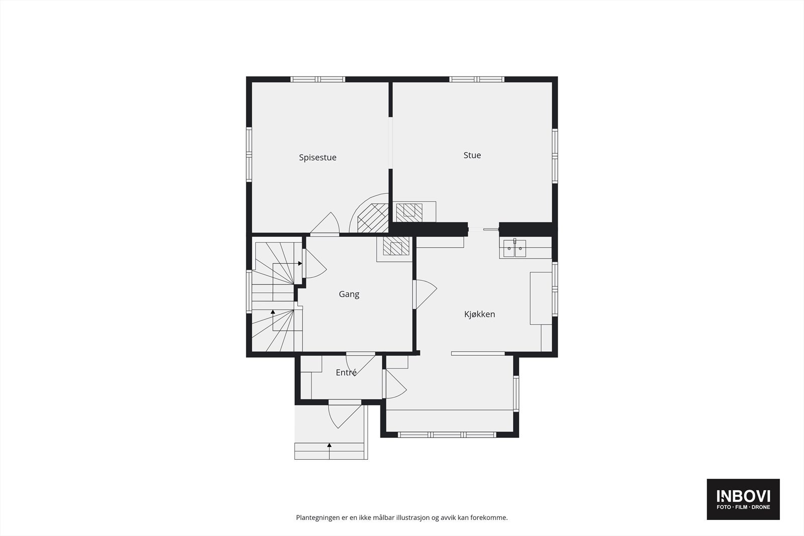 Plantegning 1. etasje Galleribilde