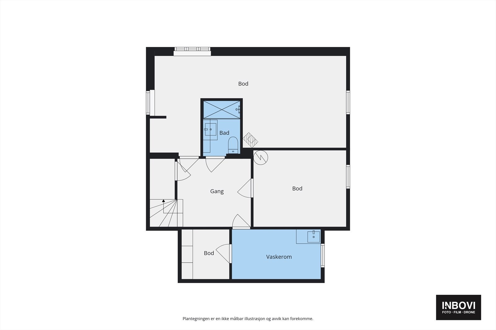 Plantegning kjeller. Galleribilde
