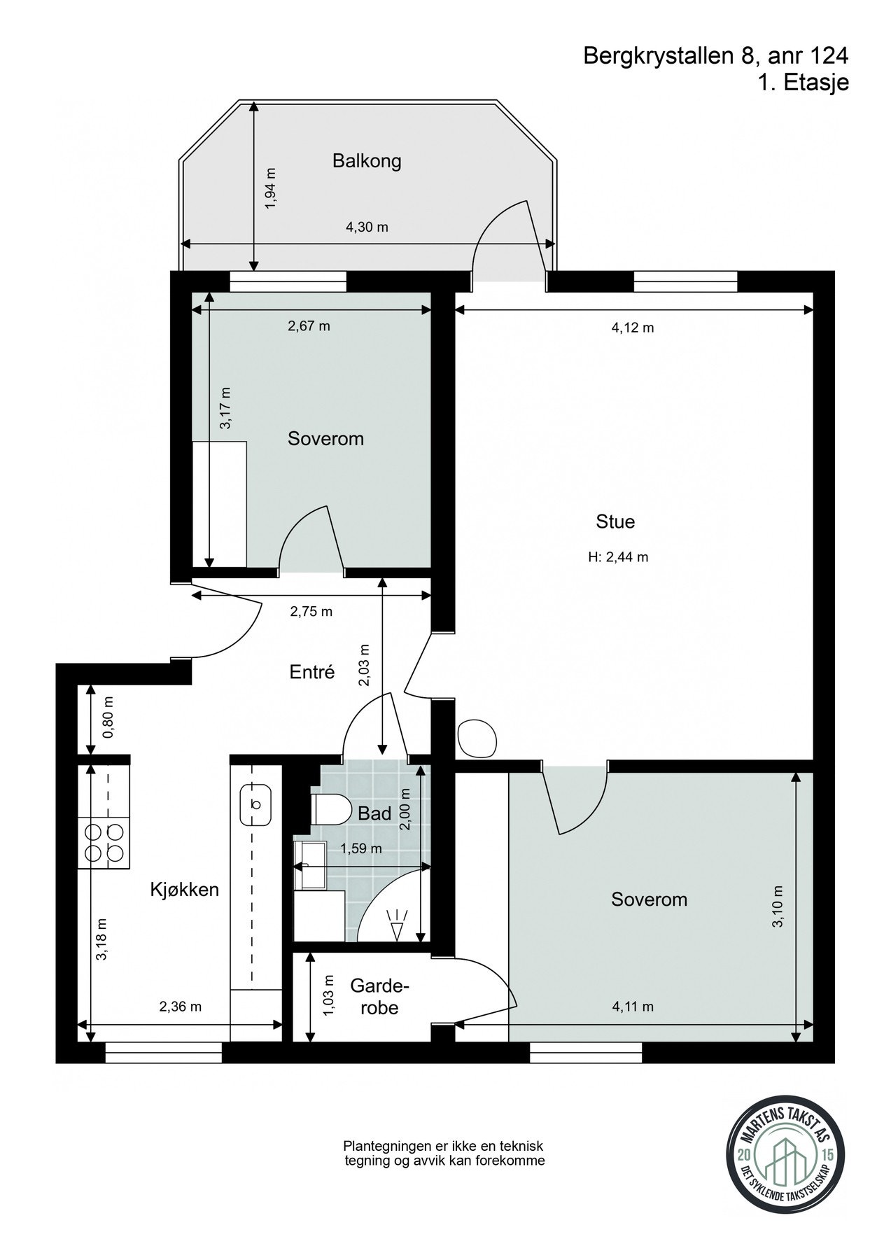 Plantegning - Velkommen inn til denne lekre leiligheten! Galleribilde
