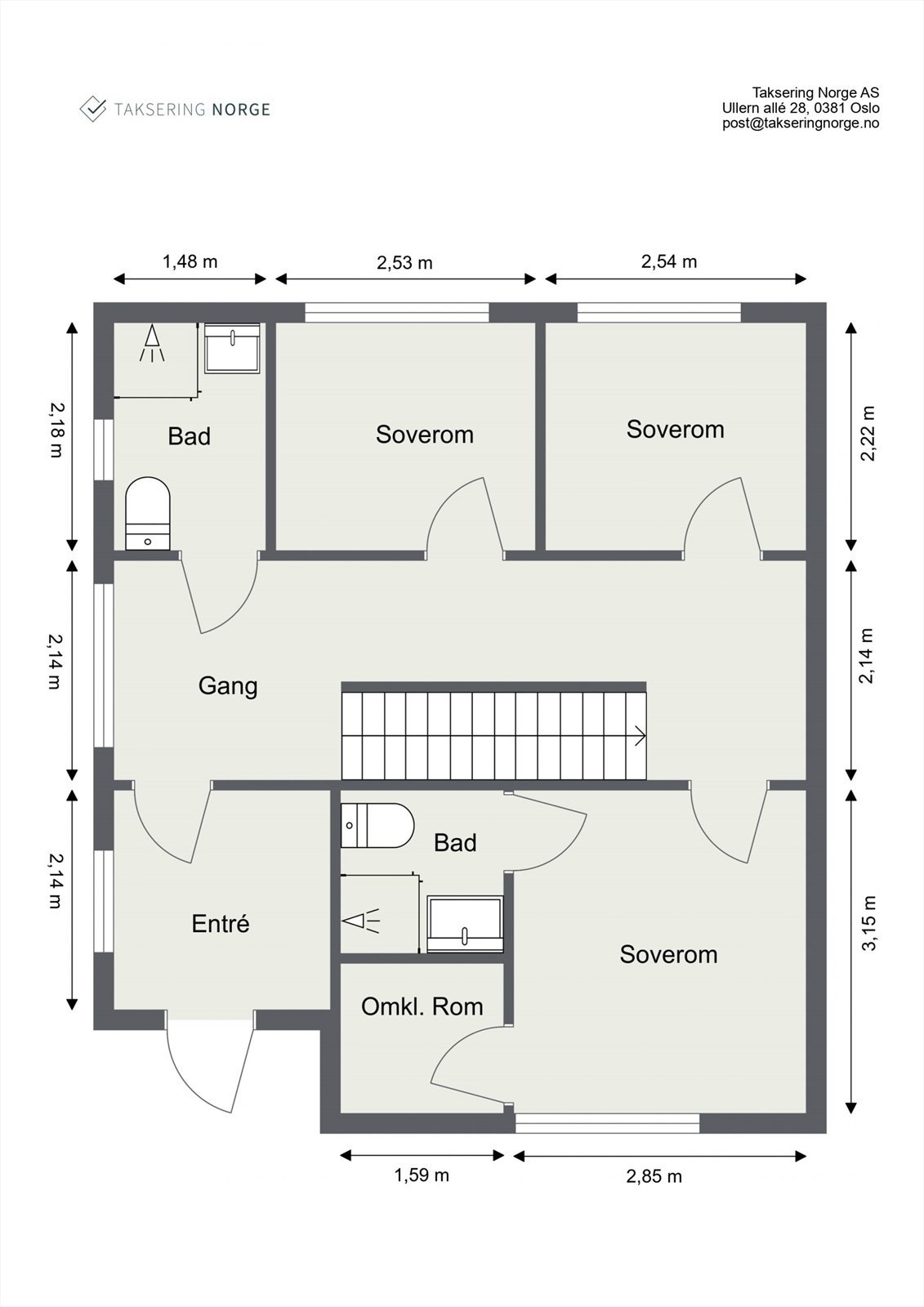 Plantegning 1. etasje Galleribilde