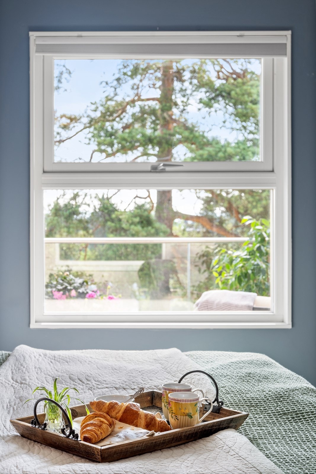 Her kan du starte dagen med å nyte utsikt og frokost på sengen. Galleribilde