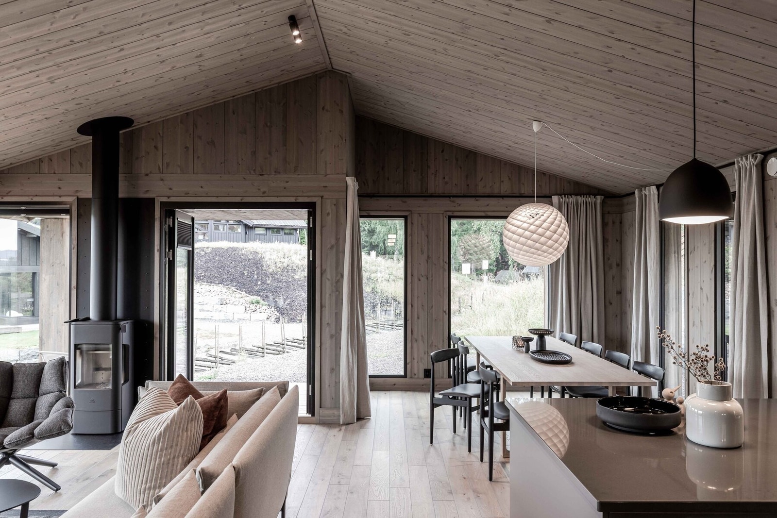 Foto fra stue i vår C-modell som er utstilt på Hellerudsletta Galleribilde