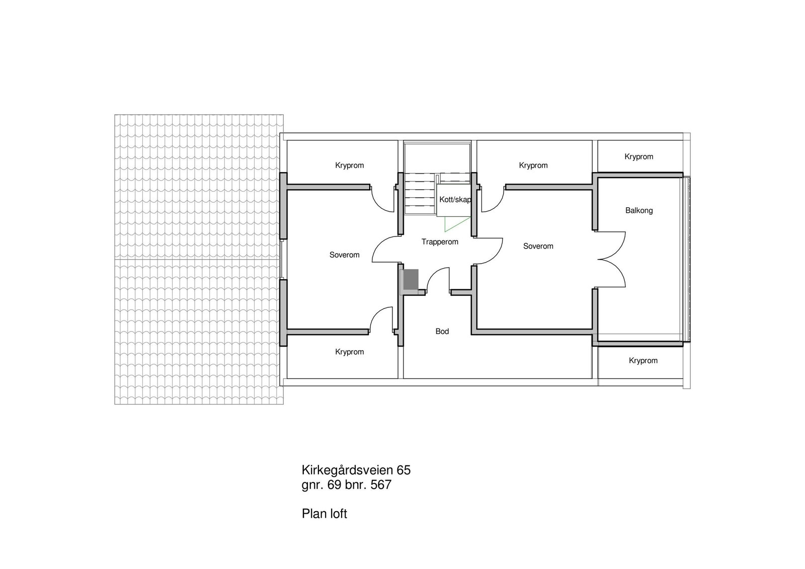 Plantegning loft Galleribilde